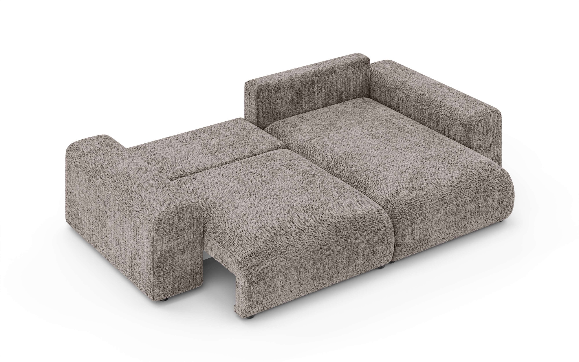 Home affaire Ecksofa »LAKESIDE mit Bettfunktion und Bettkasten, B/T/H 257/166/84 cm«, L-Form, Recamiere beidseitig montierbar, mit Wellenunterfederung
