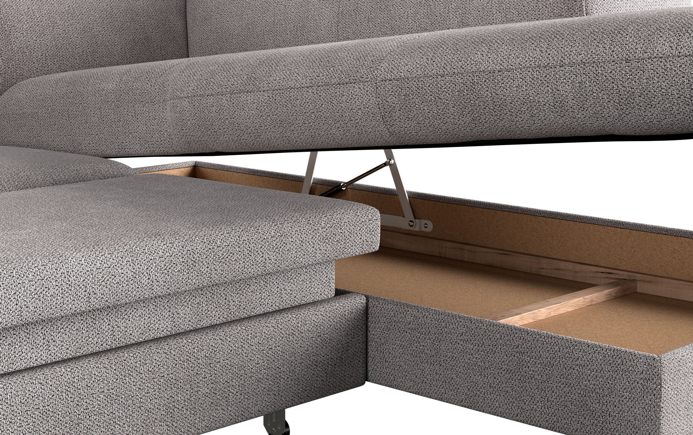 COTTA Ecksofa »Emma L-Form«, mit Kopfteilverstellung, wahlweise mit Bettfunktion & Bettkasten