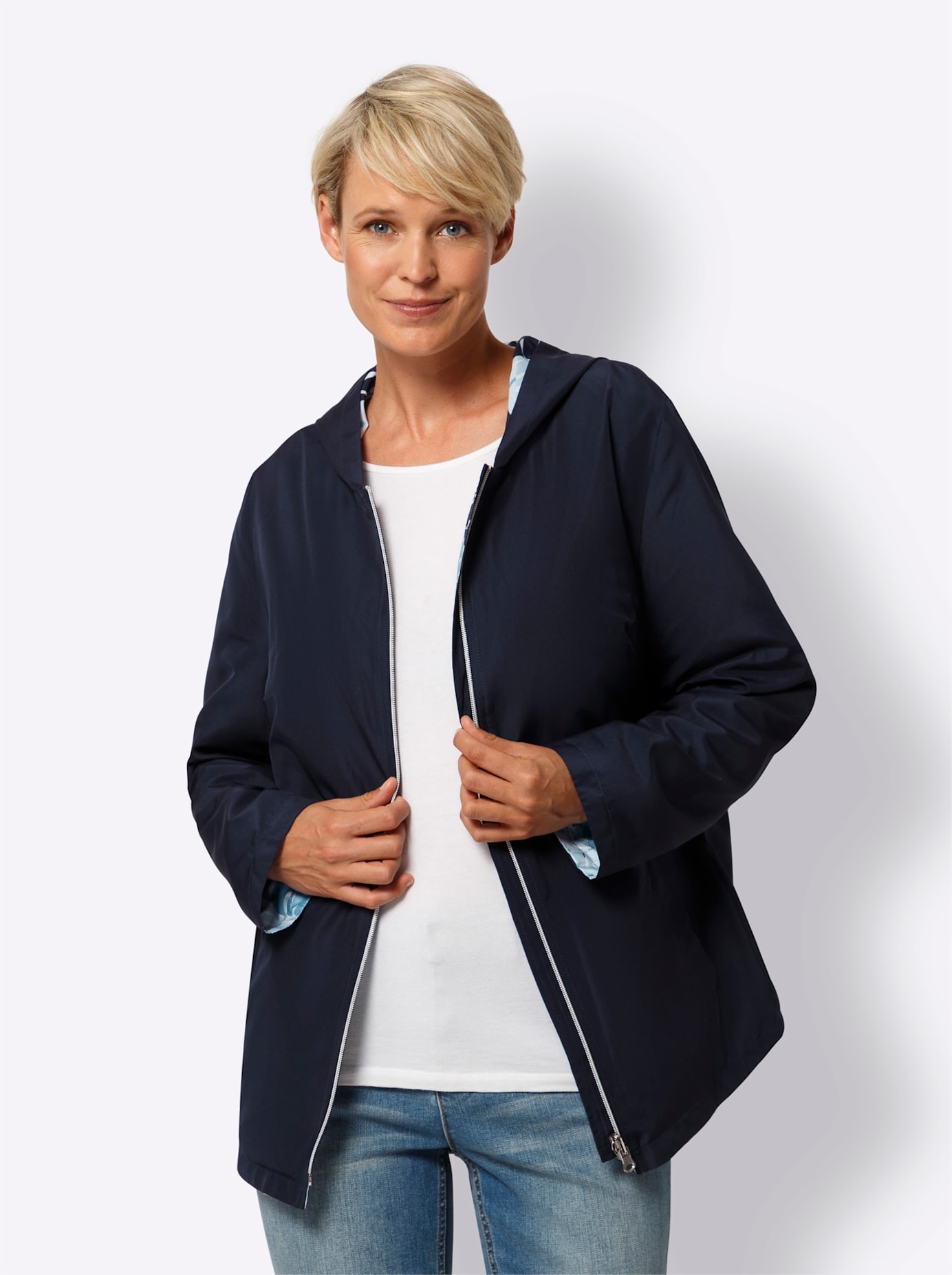 Classic Basics Wendejacke, mit Kapuze