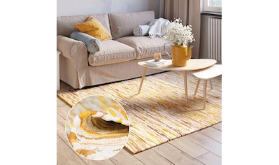 carpetfine Teppich »Kelim Durry«, rechteckig, Handweb, geometrisch, Hoch-Tief  Effekt, handgewebt, reine Baumwolle bestellen bei OTTO