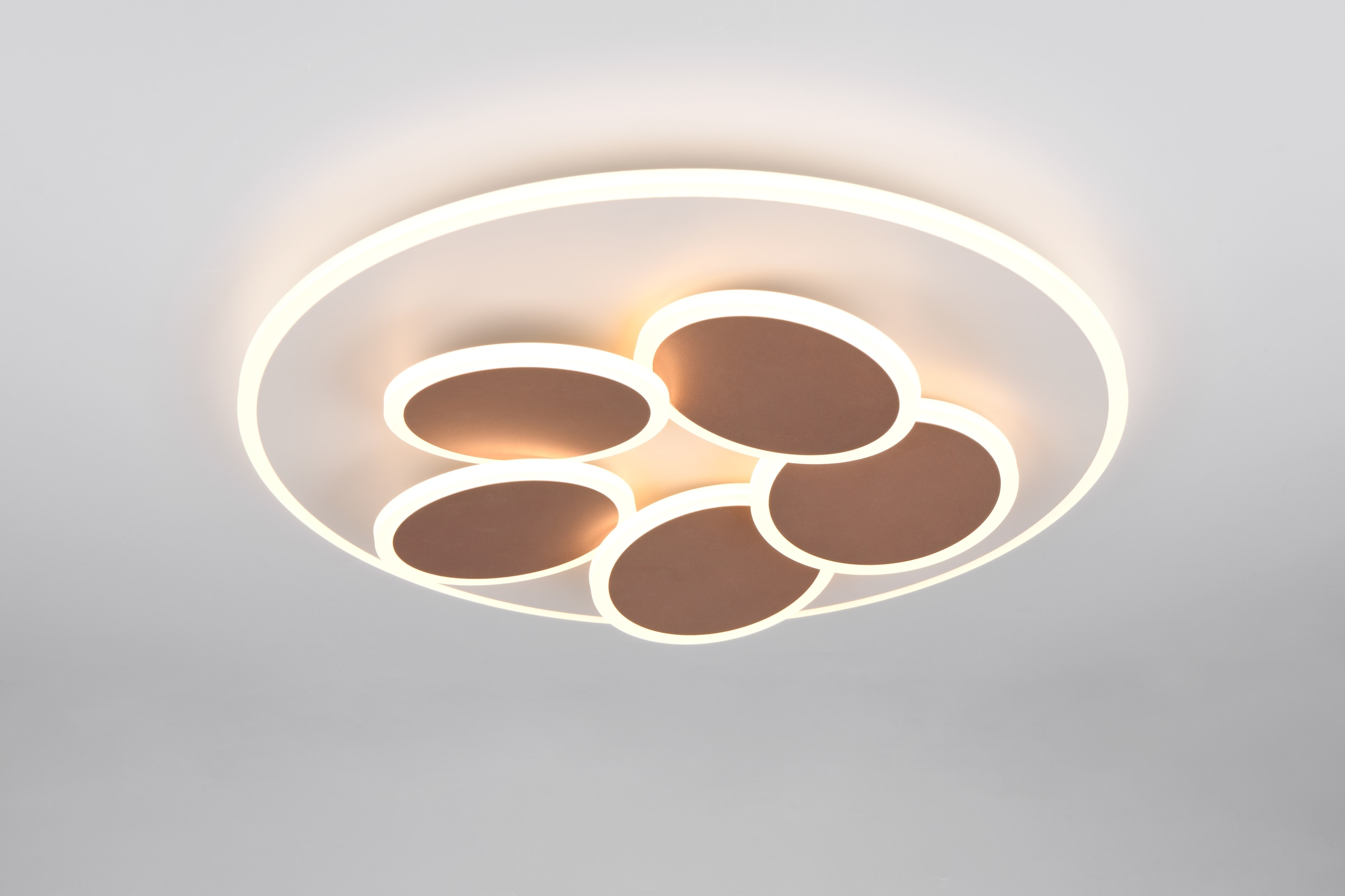 TRIO Leuchten LED Deckenleuchte »MANDALA, LED Deckenlampe mit Fernbedienung, dimmbar CCT Nachtlicht« LED-Board 1 Stk. warmweiß - kaltweiß Memory- und Timerfunktion 4200 Lumen warm- bis kaltweiß 2700-6500K 35W