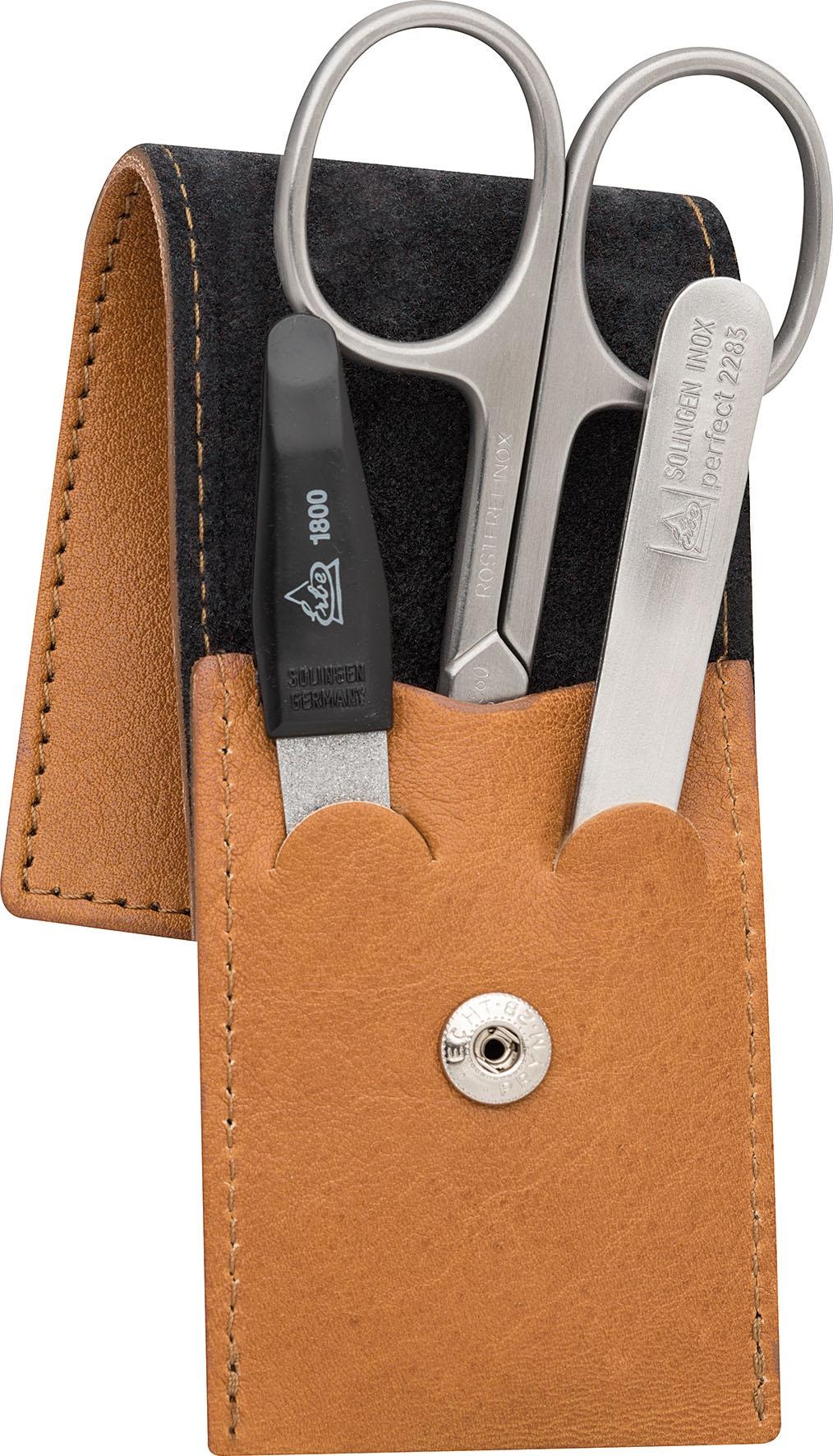 ERBE Maniküre-Etui »Taschenetui aus echtem Leder«, bestückt mit Solinger Premium Stahlwaren