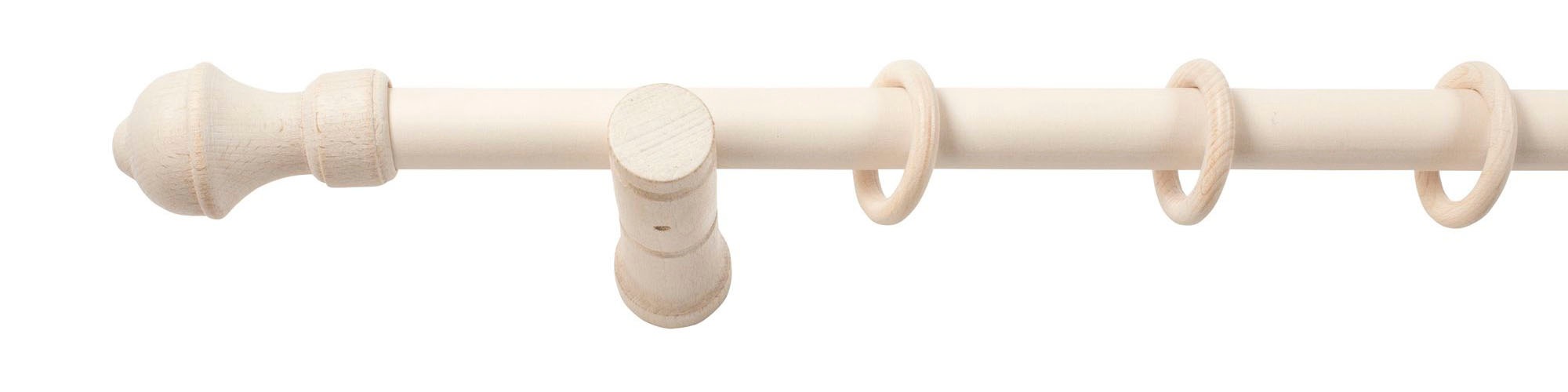 SN DECO GROUP Gardinenstange »Ares«, 1 läufig-läufig, Fixmaß, 28 mm, Holz, verschiedene Längen und Farben, Komplettset