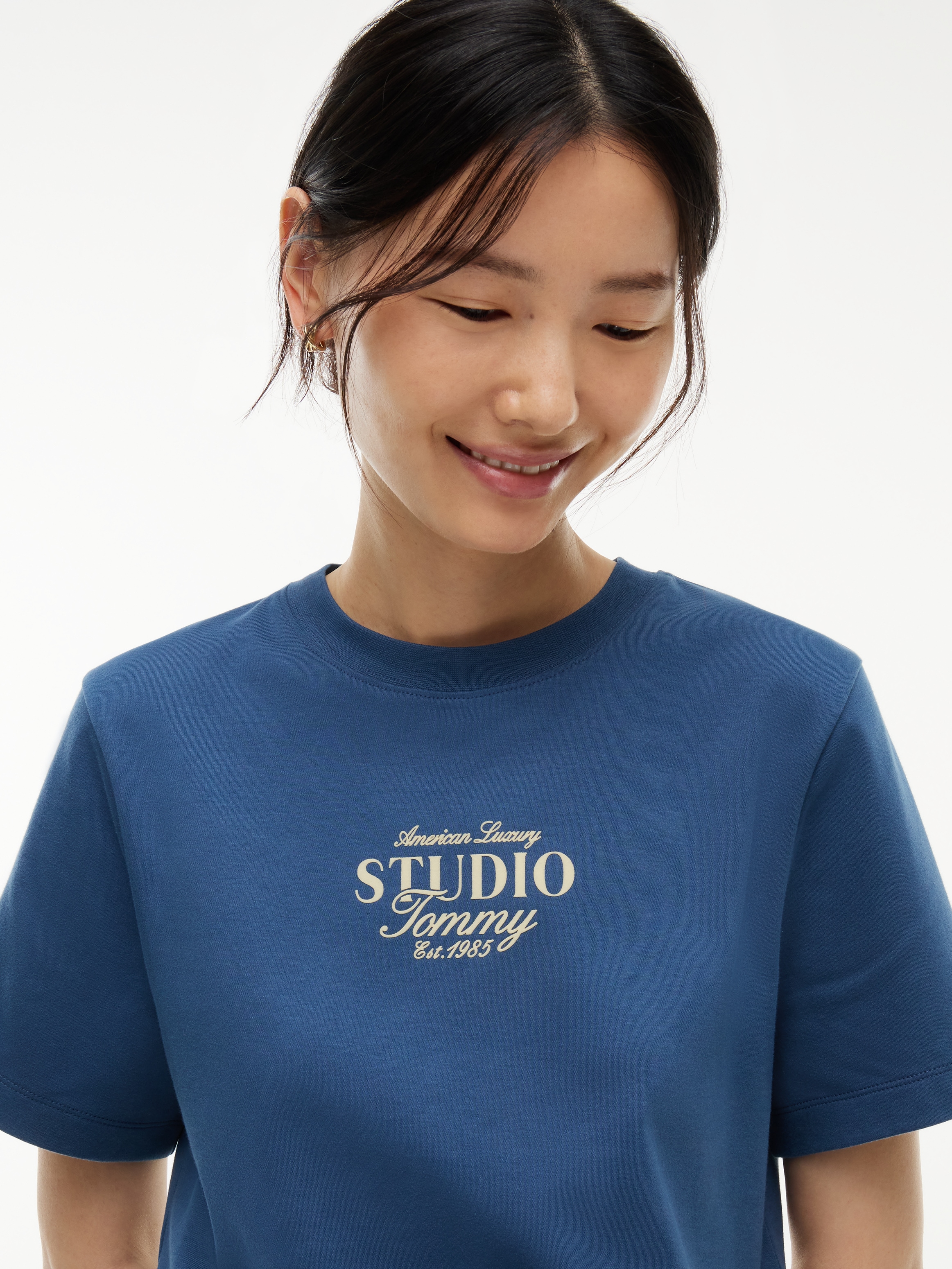 Tommy Hilfiger T-Shirt »STUDIO TOMMY REG C-NK S/S TSHIRT« Baumwolle, regular fit