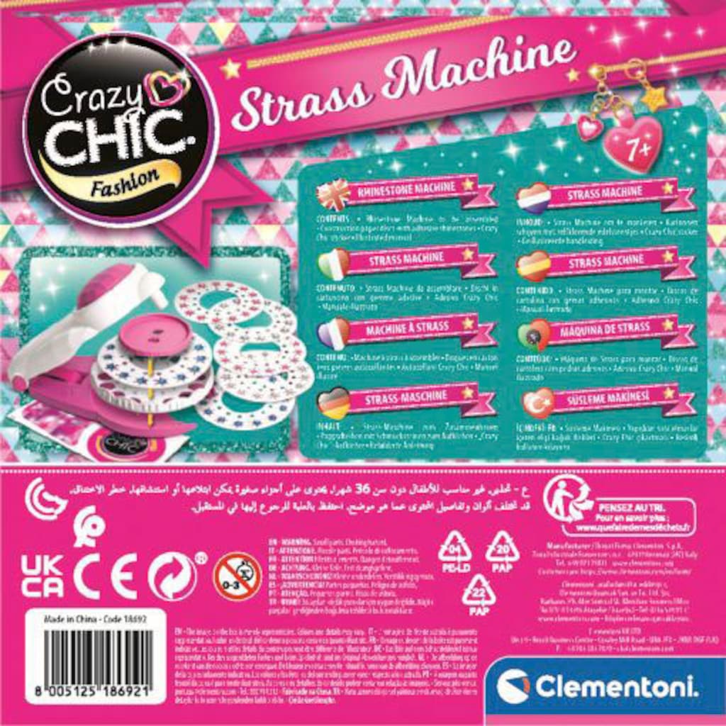 Clementoni® Kreativset »Crazy Chic, Strass-Maschine«