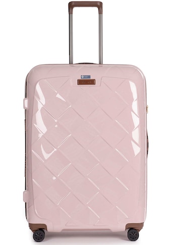 Hartschalen-Trolley »Leather&More L, rose«, 4 Rollen