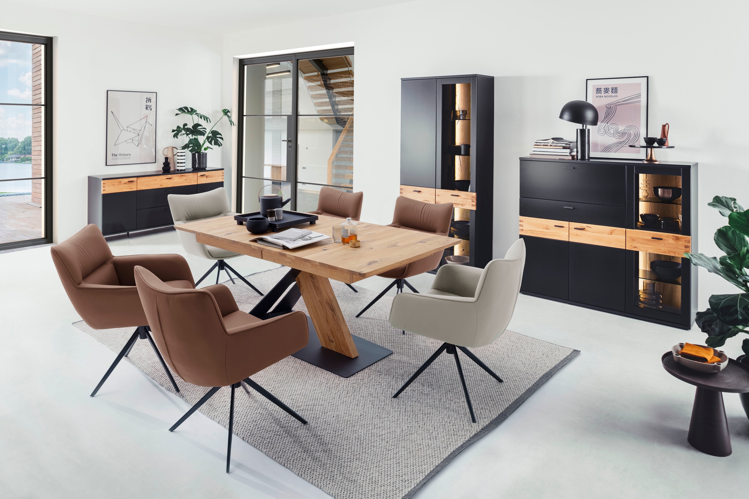 MCA furniture 4-Fußstuhl »LIMONE«, (Set), 2 St., (Set, 2 Stck), 360° drehbar, Belastbarkeit 120 kg, Sitzhöhe ca. 49 cm