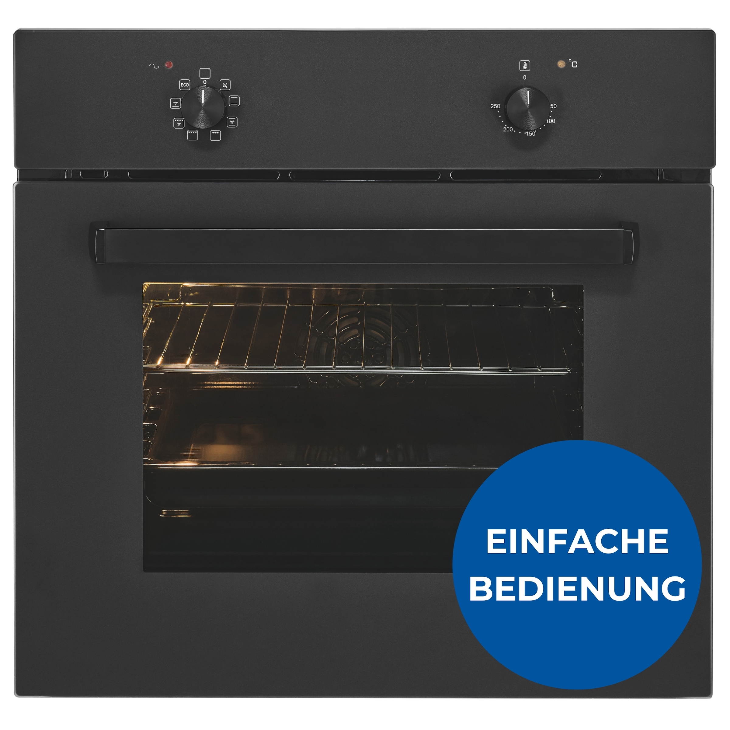 exquisit Einbaubackofen »EBE367-U-120 mattschwarz« Perfekt für den Alltag – einfach backen, grillen &  Aufläufe genießen!