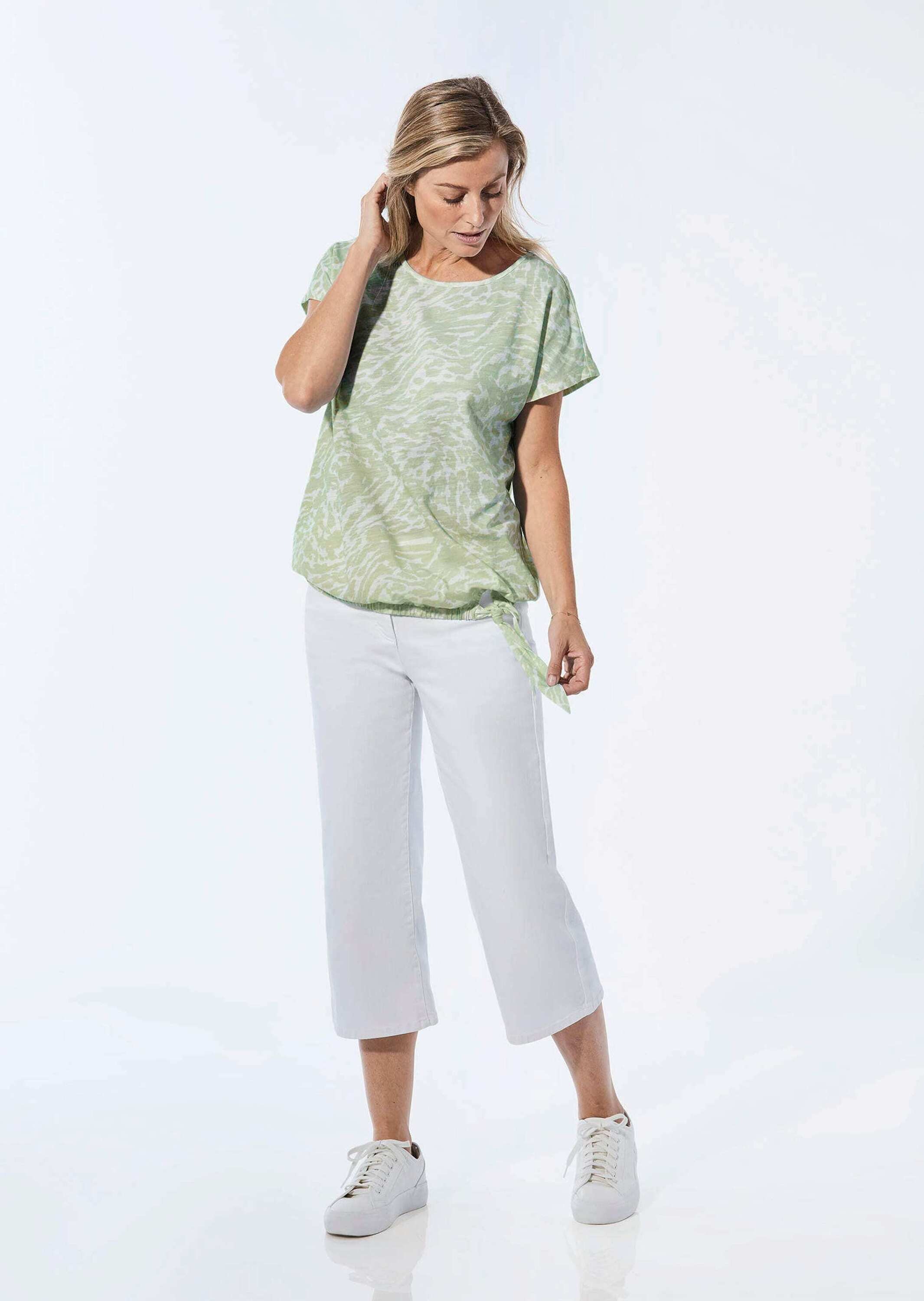 GOLDNER Kurzarmshirt »Kurzgröße Shirt mit U-Boot-Ausschnitt« U-Boot-Ausschnitt