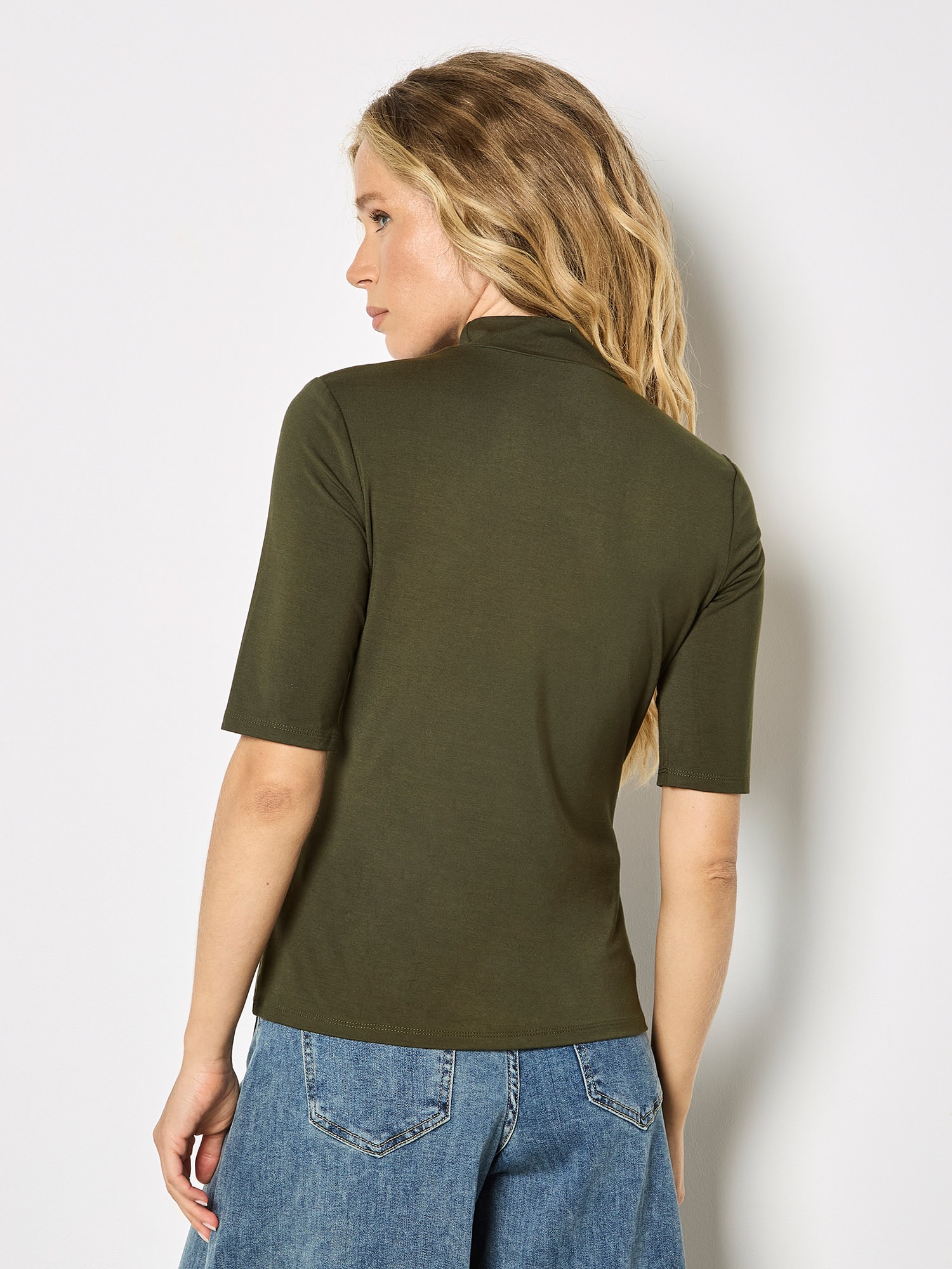 Apricot Shirttop »Top« mit Stehkragen