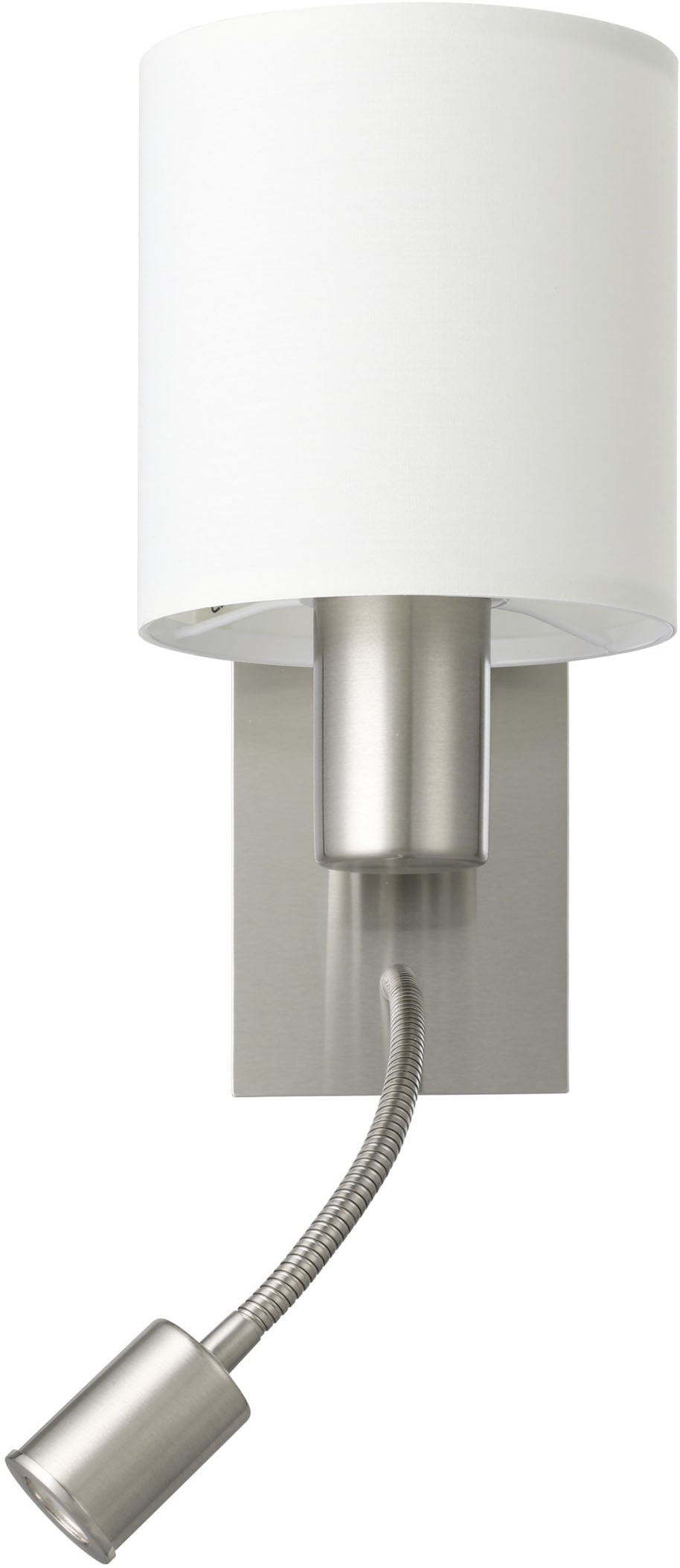 EGLO Wandleuchte »PASTERI Wandlampe - Stahl - E27;LED - 1X40W;1X3,8W - IP20« E27 1 Stk. Warmweiß Wandstrahler, Wandspot, Wohnzimmer, Schlafzimmer, L15 x H38 x AL19,5cm