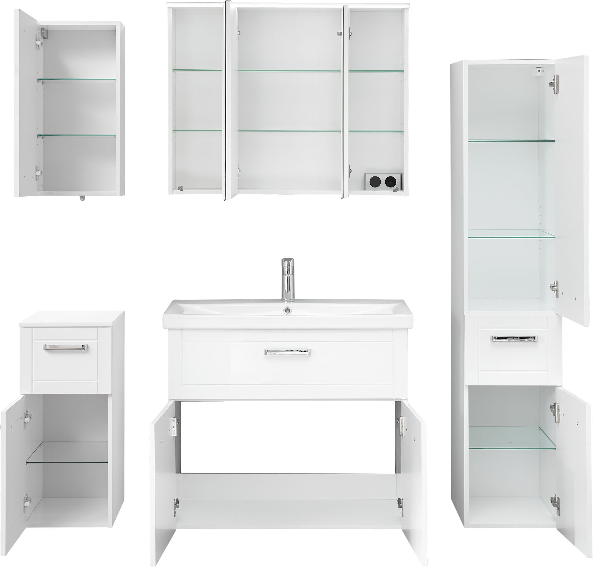 Saphir Badmöbel-Set »Serie 3007,6-teilig, mit Türdämpfer« 6 Stk. tlg.