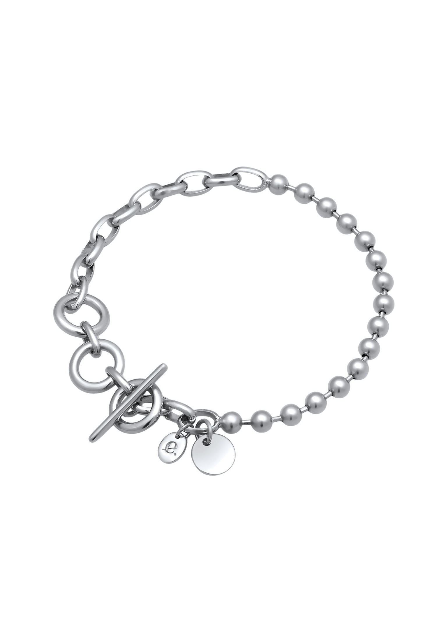 Elli Premium Armkette »Armband Kugel Gliederkette Rund Knebel-Verschluß 925 Sterling Silber«