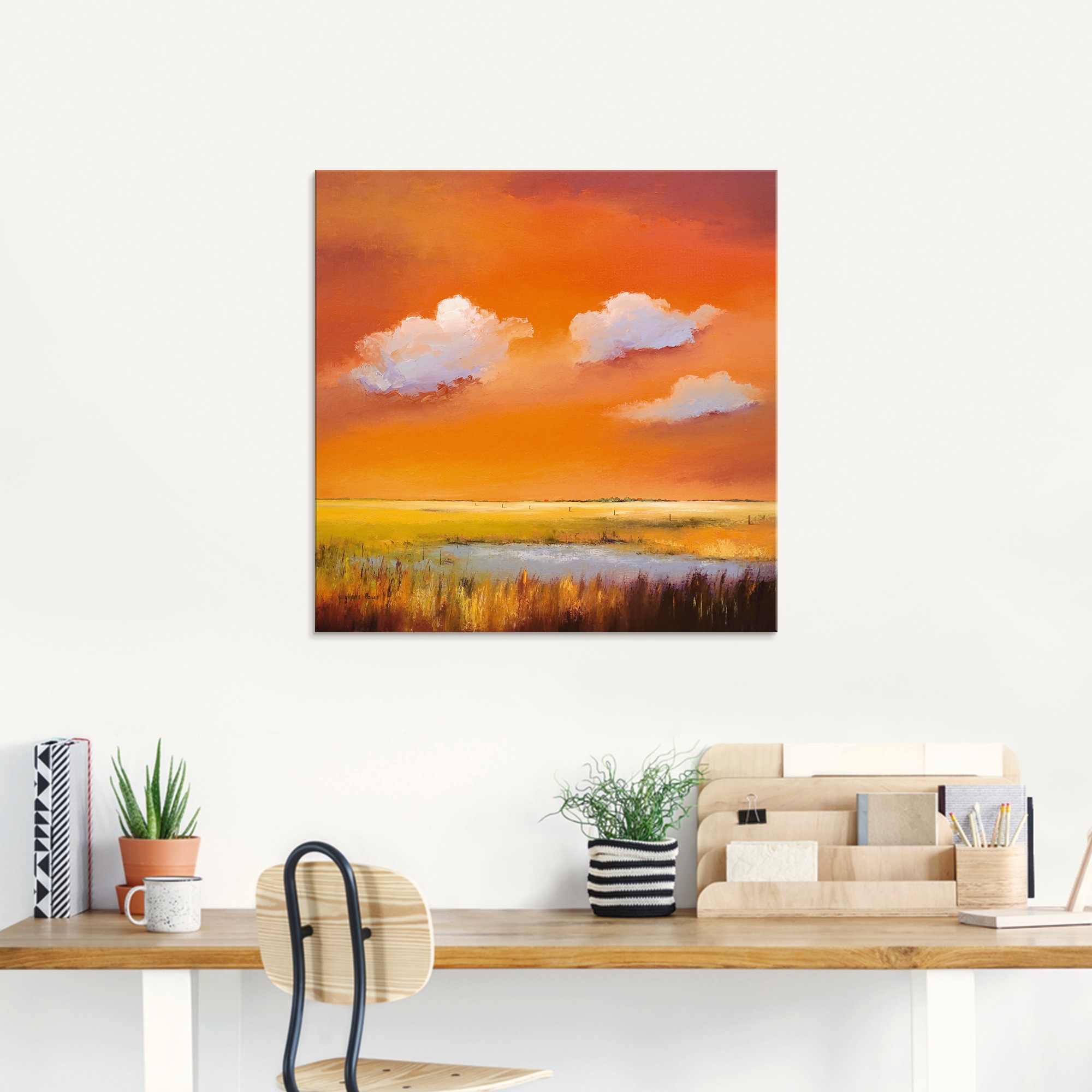 Artland Glasbild »Abend I«, Himmel, (1 St.), in verschiedenen Größen