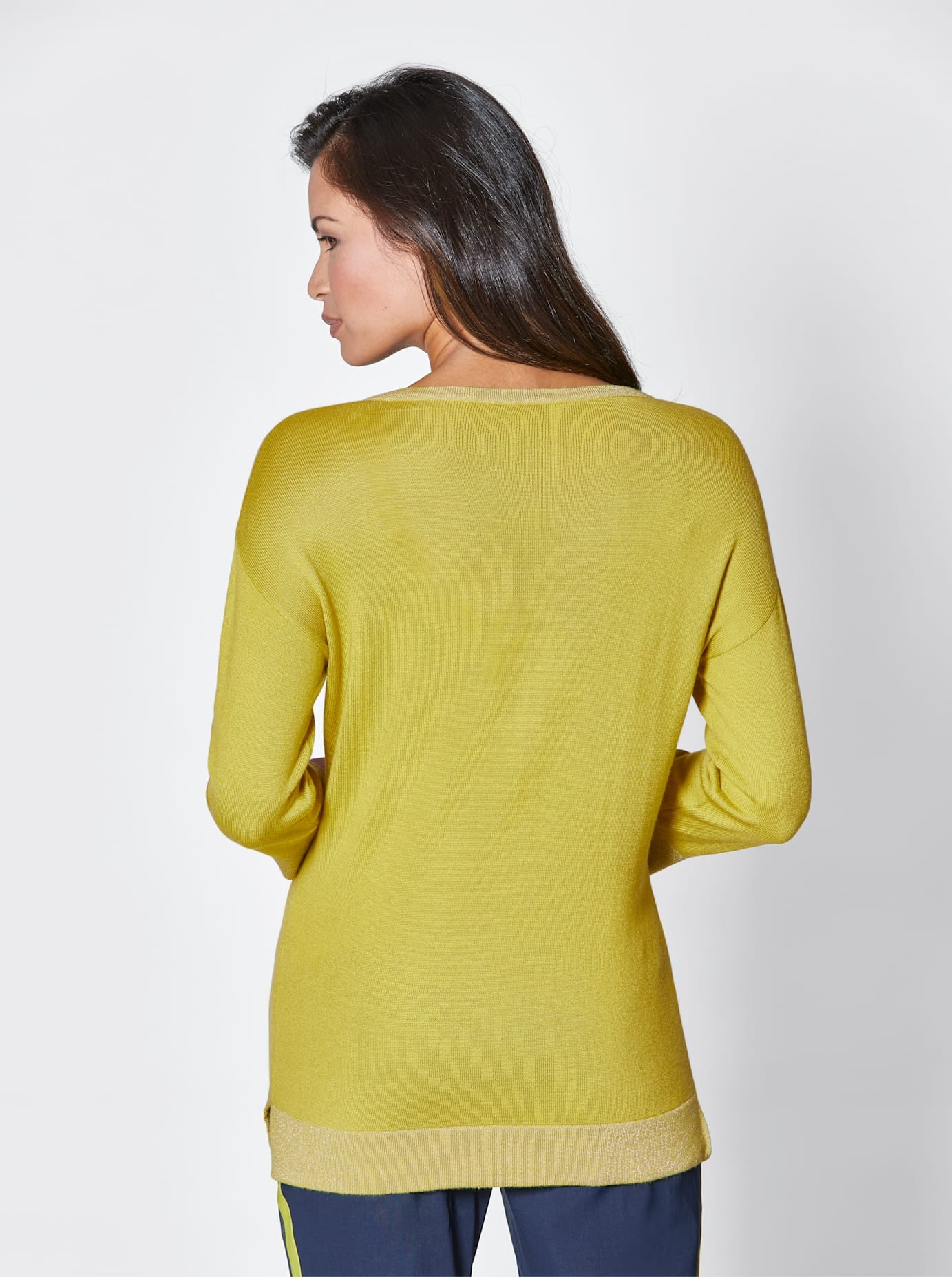 creation L V-Ausschnitt-Pullover »Viskose-Seiden-Pullover«