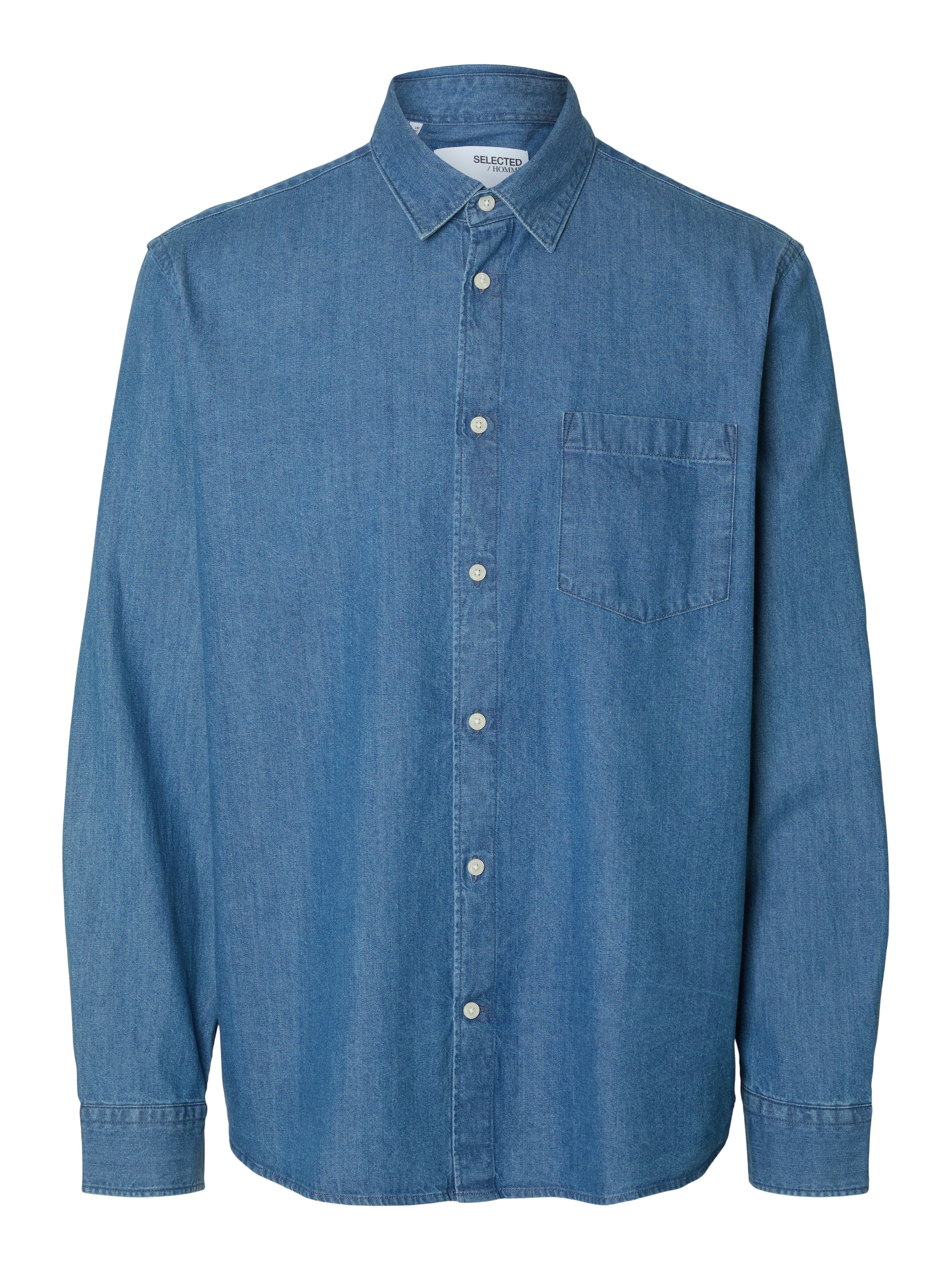 SELECTED HOMME Langarmhemd »SLHREGCARLO DENIM LS SHIRT NOOS«