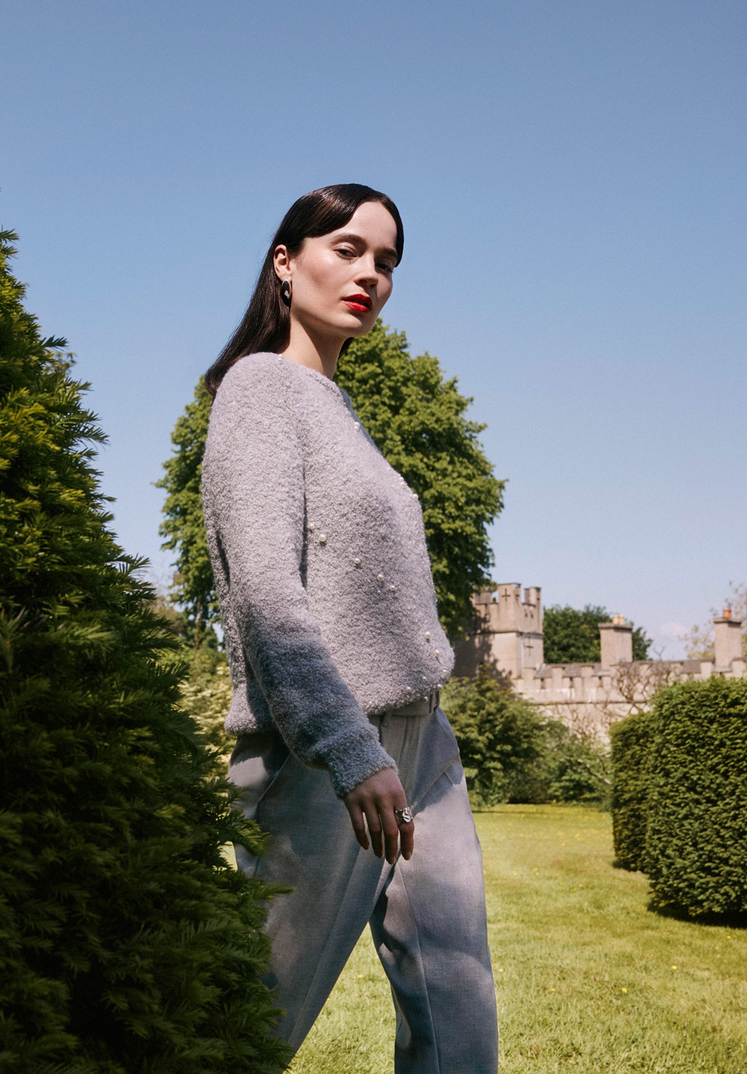 Betty&Co Strickpullover »Strickpullover mit Perlen«