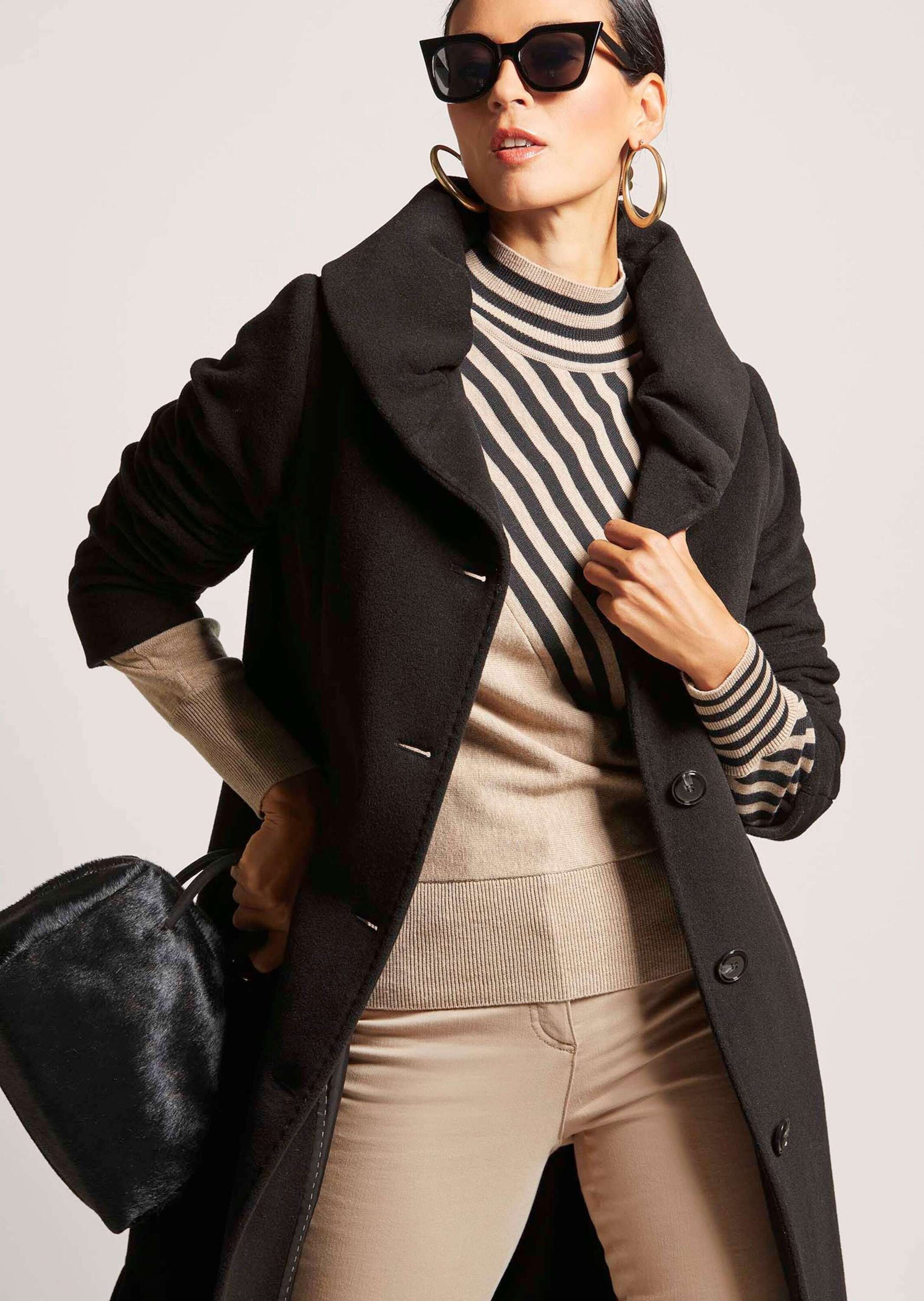 MADELEINE Langmantel »Mantel Langer Mantel mit Umschlag-Kragen«