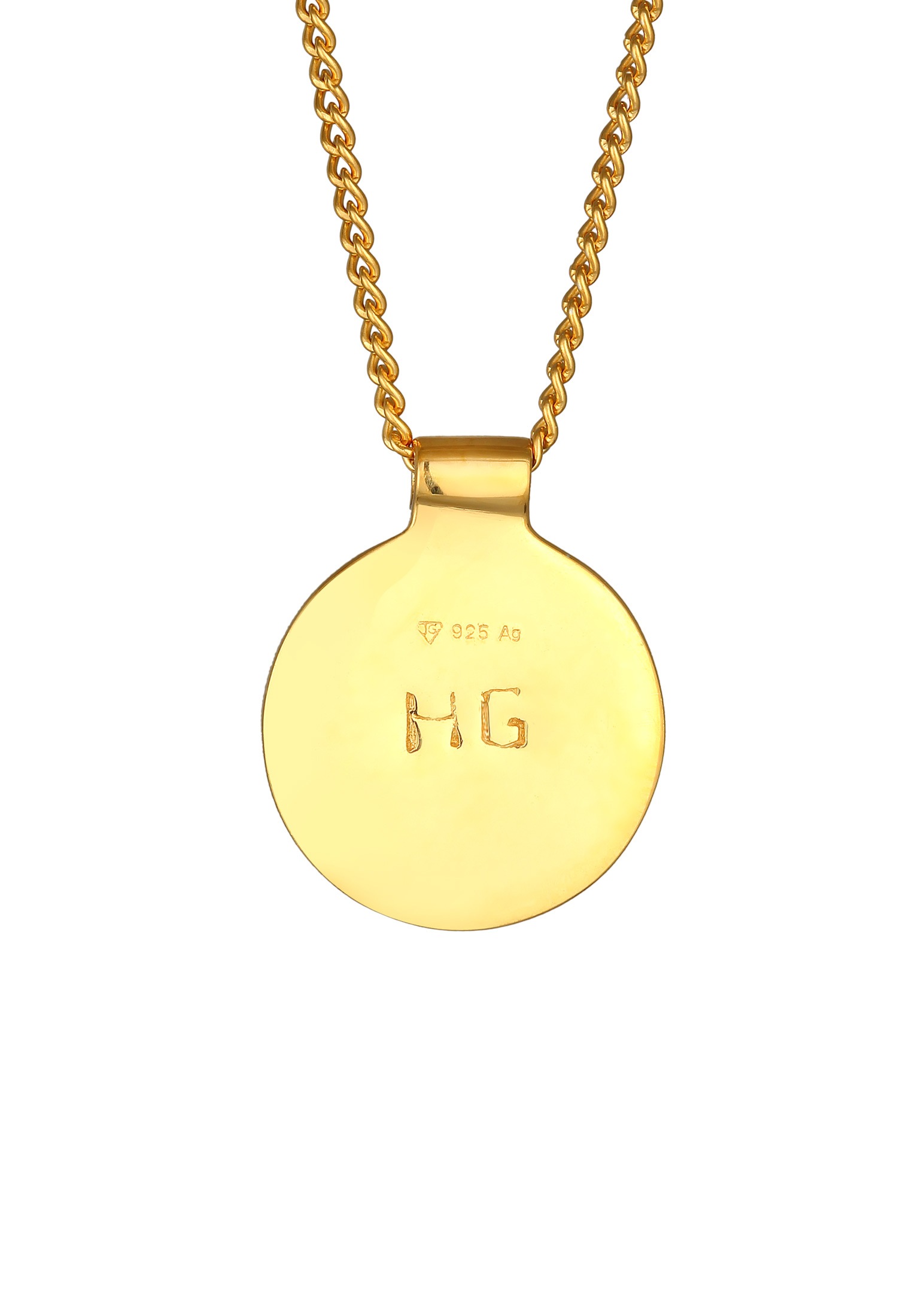 HAZE & GLORY Kette mit Anhänger »Halskette Münze Onyx Schlange - Antidote 925 Silber«