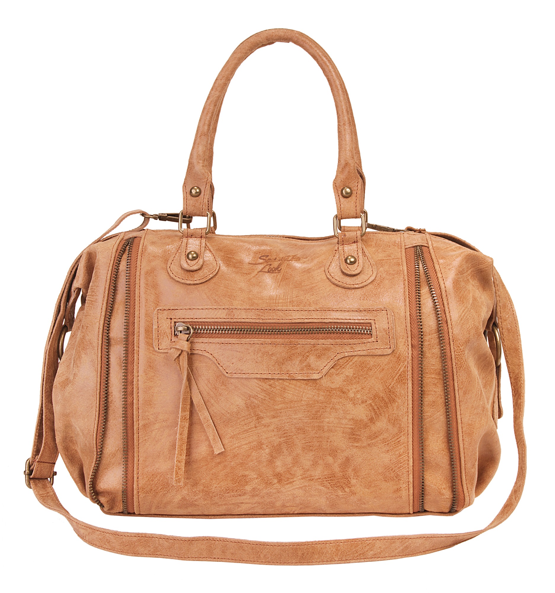 Samantha Look Henkeltasche, echt Leder, Made in Italy