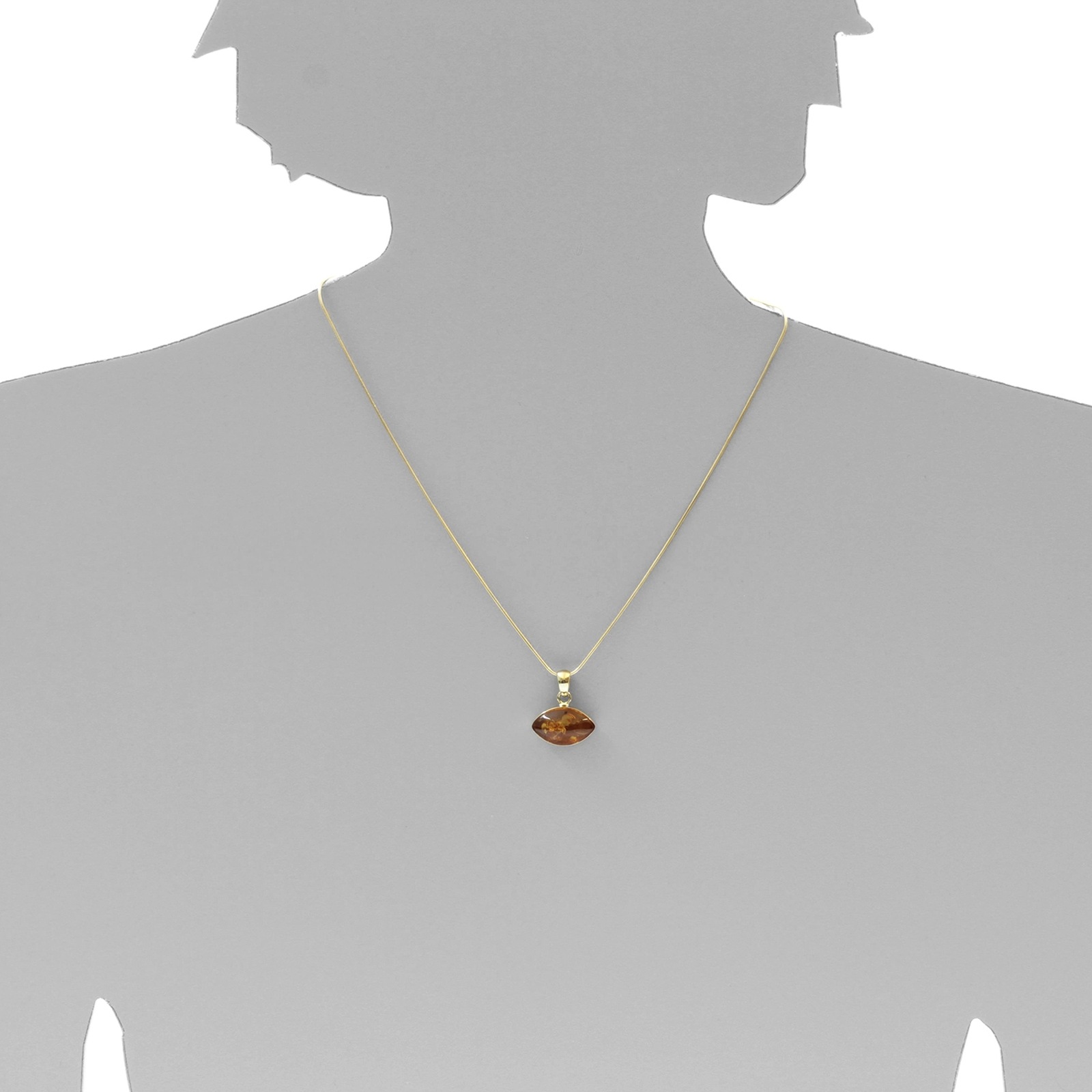OSTSEE-SCHMUCK Kettenanhänger »- Marfa - Gold 333/000 - Bernstein«