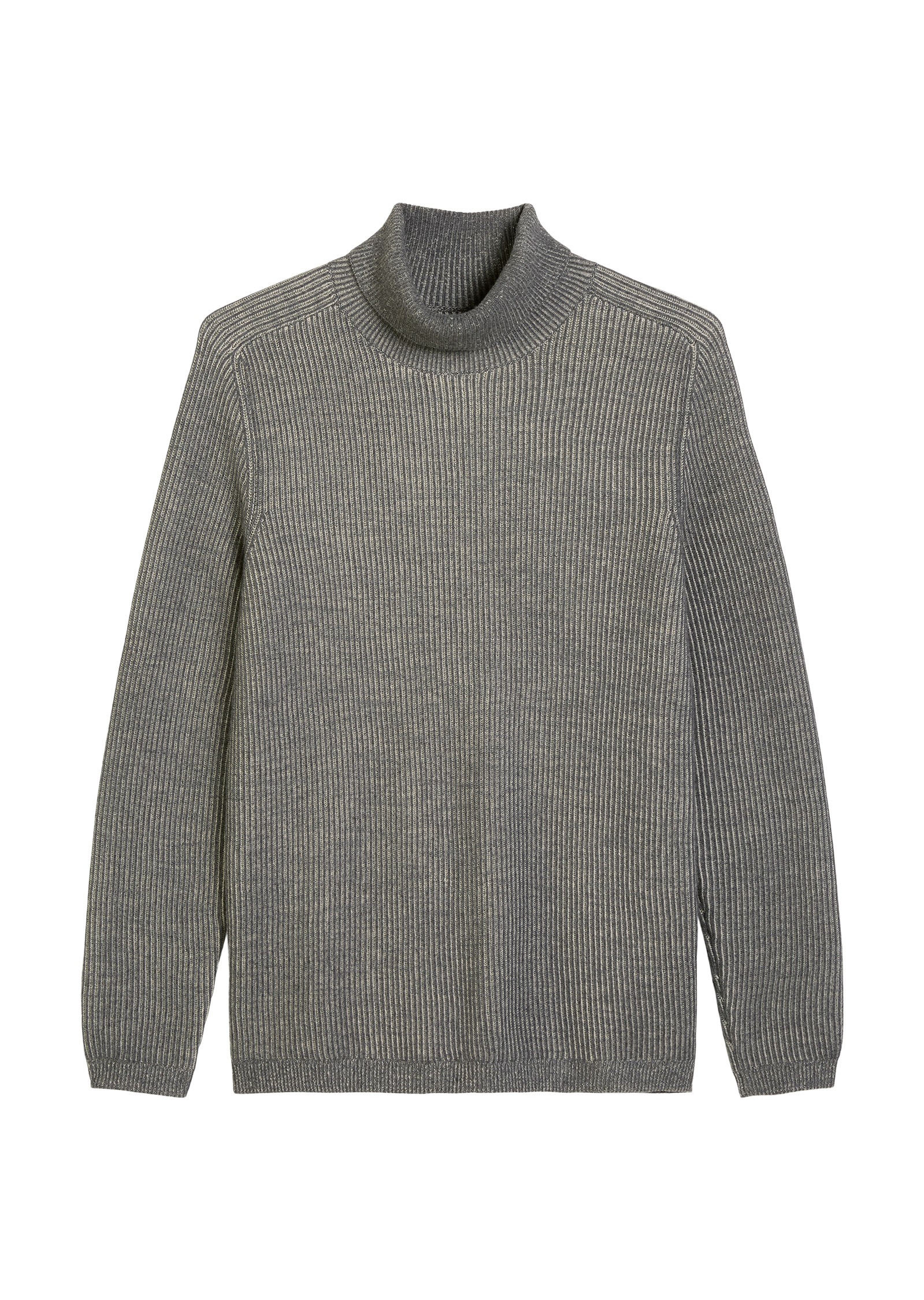 Marc O'Polo Rollkragenpullover, aus Baumwoll-Schurwoll-Mix, regular fit, Bi-Color