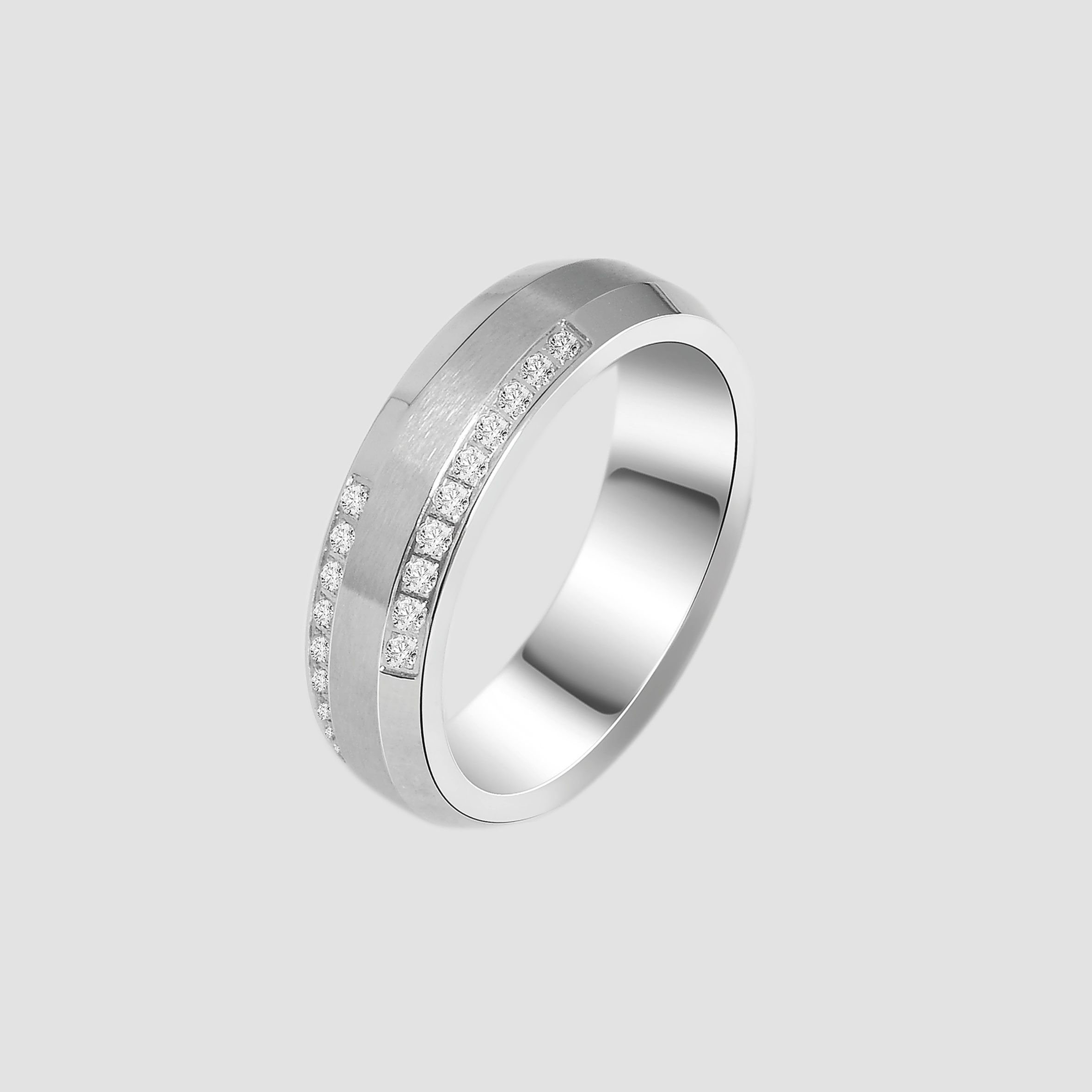 Adelia´s Fingerring »Damen Ring aus Edelstahl mit Strass Steinchen«