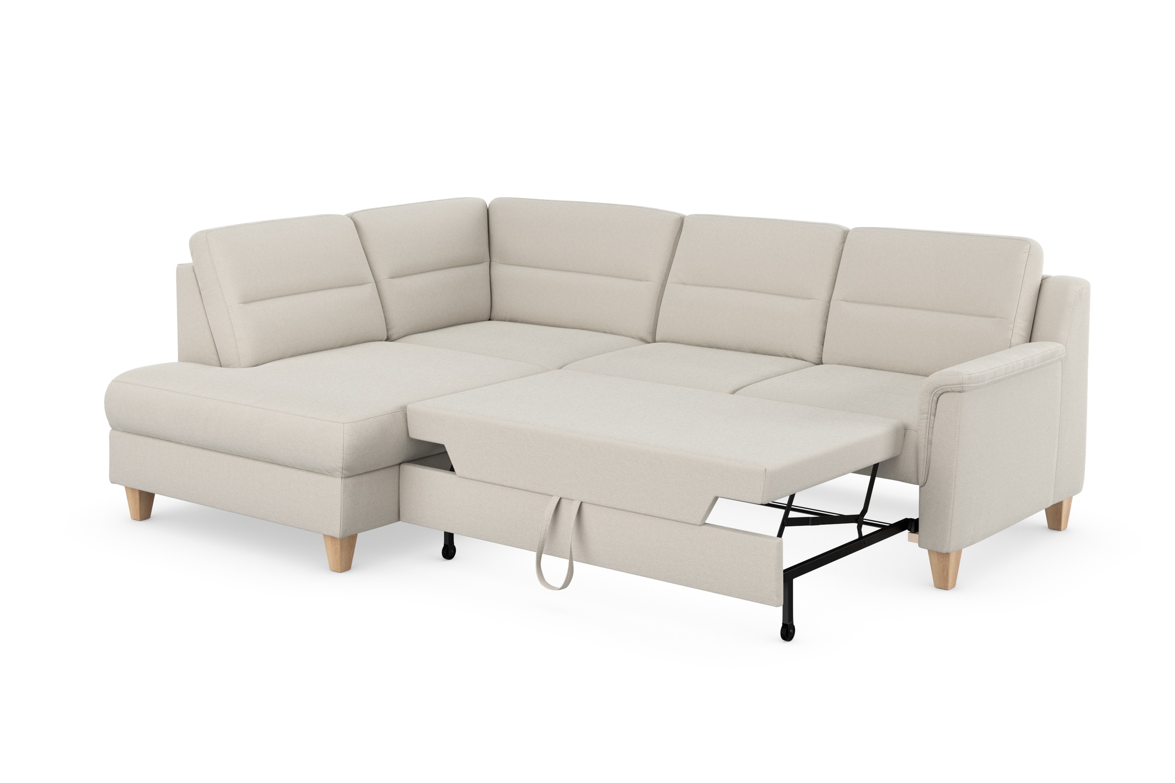 sit&more Ecksofa »Farö L-Form«, inklusive Federkern, wahlweise mit Bettfunktion und Bettkasten