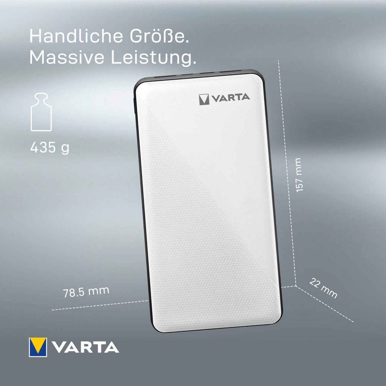 VARTA Powerbank »Power Bank Energy 20000 + Ladekabel 20000mAh«, 20000 mAh, 3,7 V, 20.000 mAh