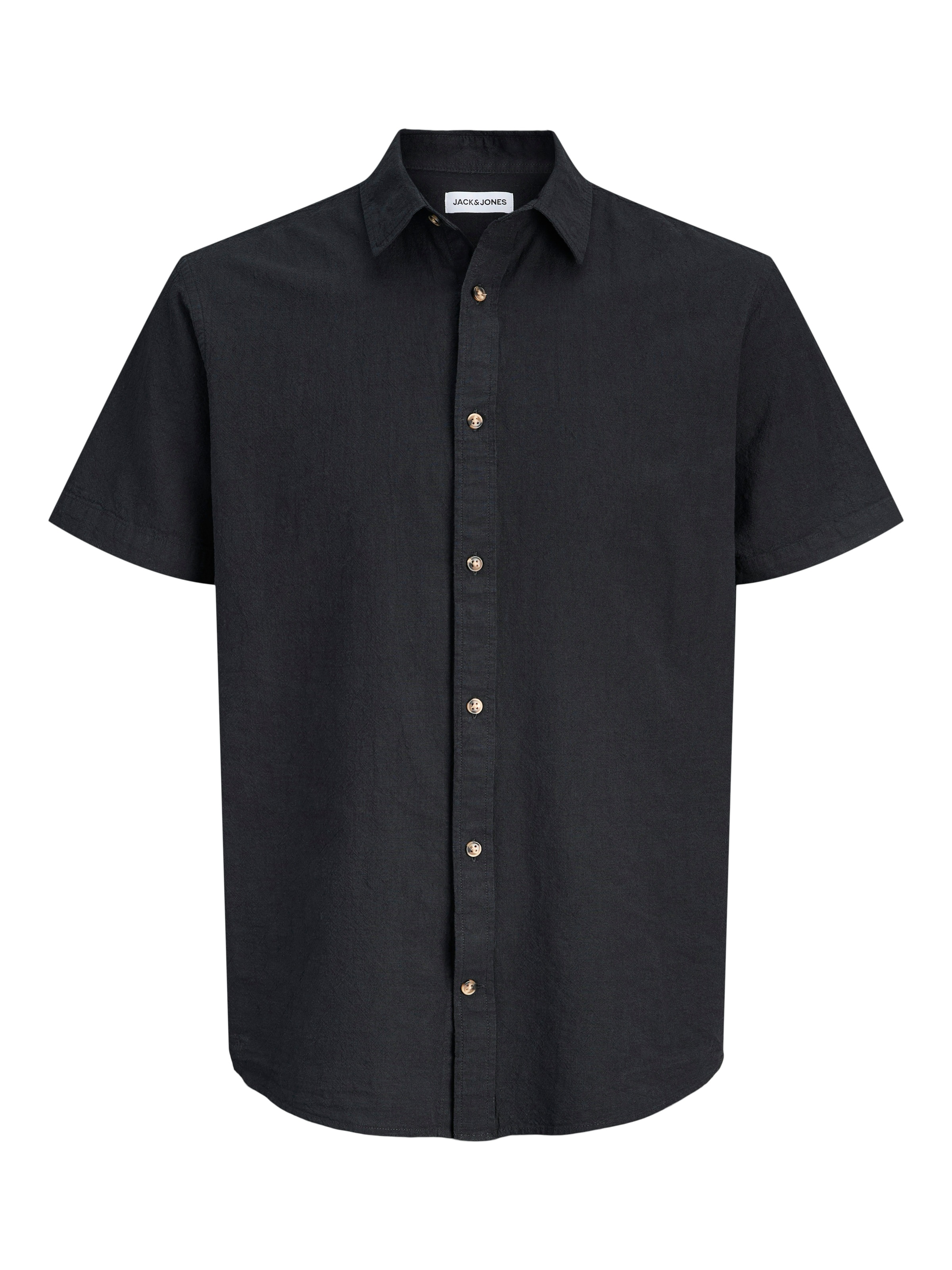 Jack & Jones Kurzarmhemd »JJESUMMER LINEN BLEND SHIRT S/S SN« Baumwolle mit Leinen, regular fit