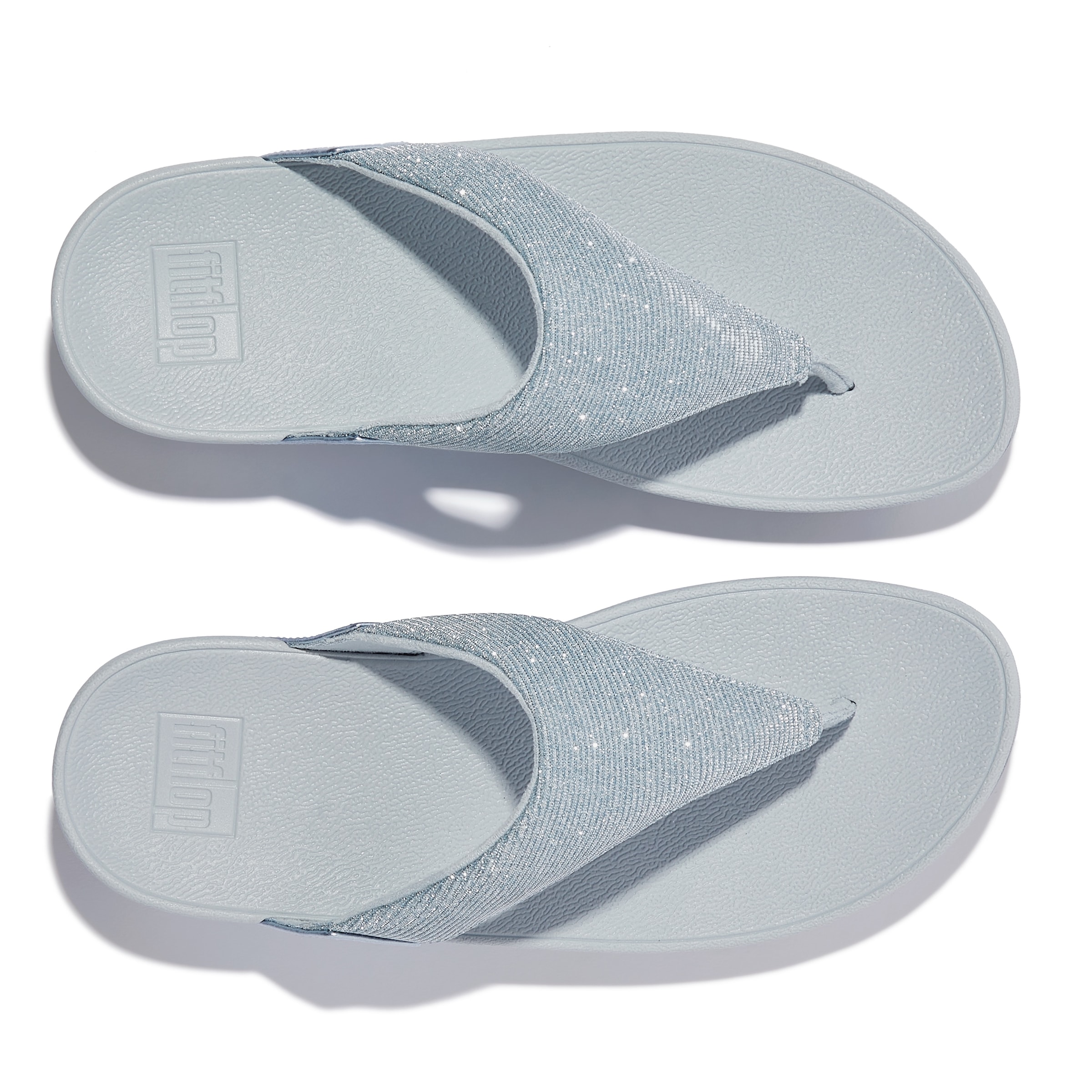 Fitflop Zehentrenner »LULU SHIMMERLUX TOE-POST SANDALS«, Keilabsatz, Sommerschuh, Schlappen in schimmernder Optik