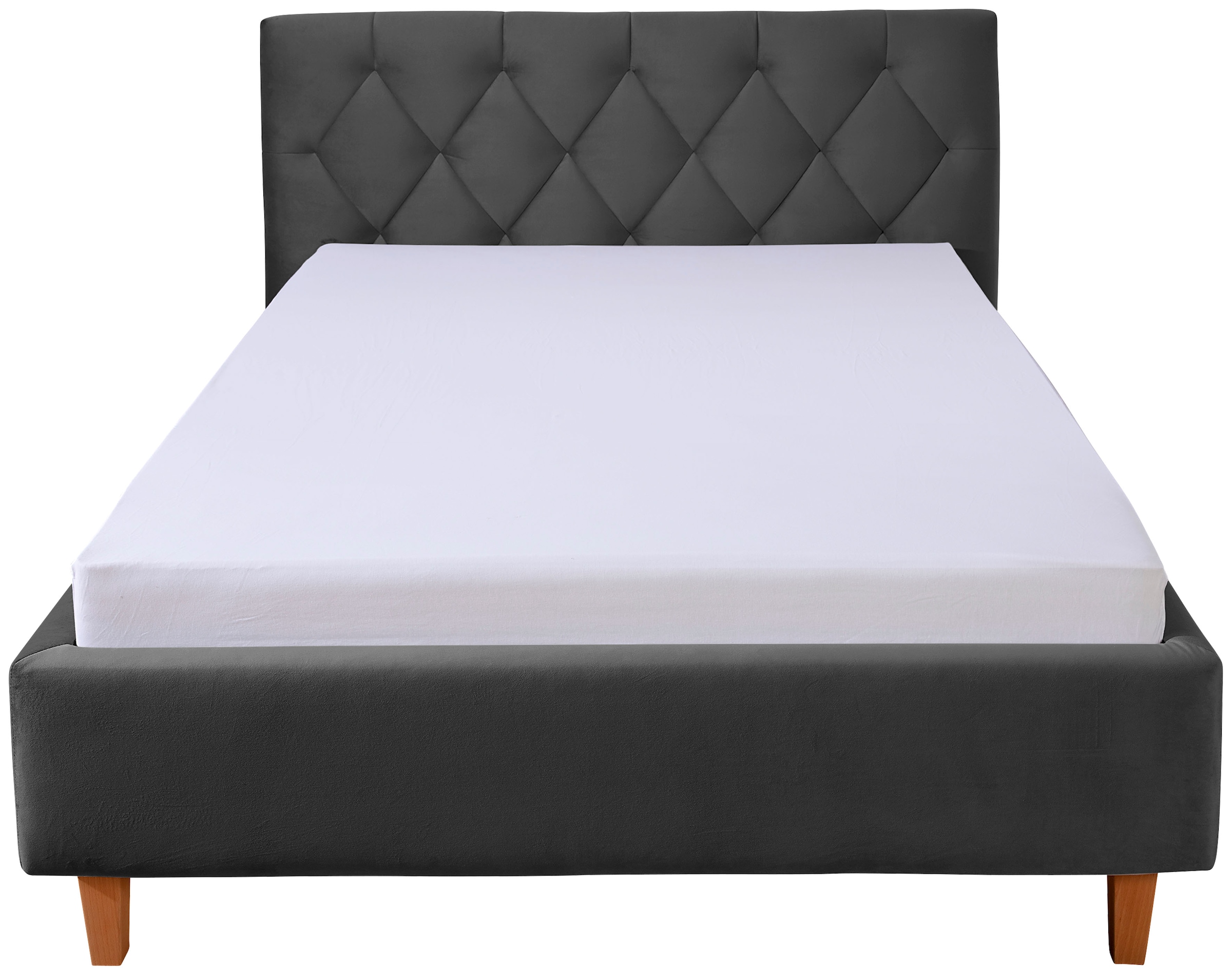 Home affaire Polsterbett »Sunley 100« Kreuzsteppung, Kopfteilhöhe 102 cm, ohne oder mit Matratze/Lattenrost