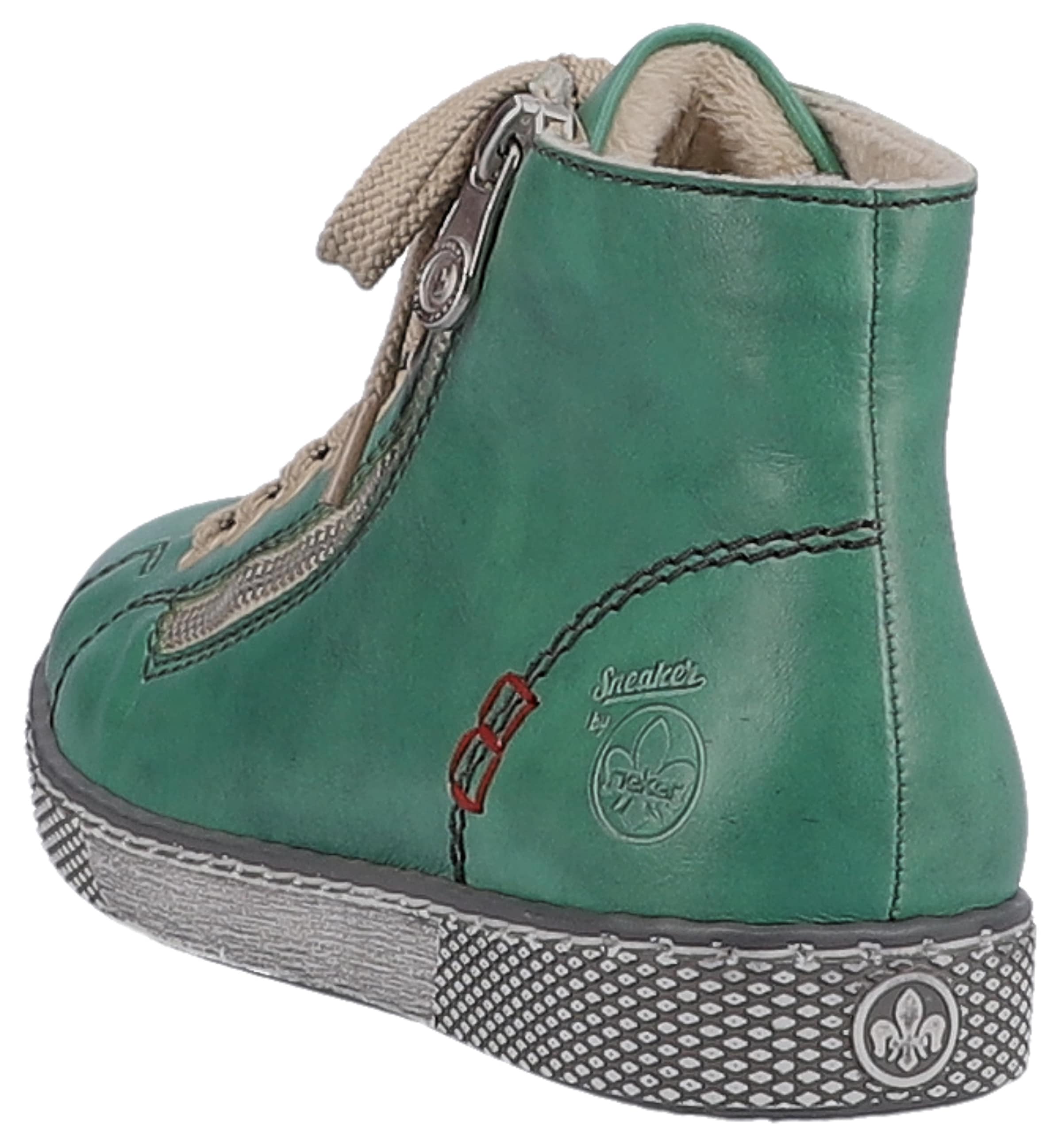 Rieker Schnürboots, Schnürstiefelette, Casual-Boots mit Reißverschluss außen