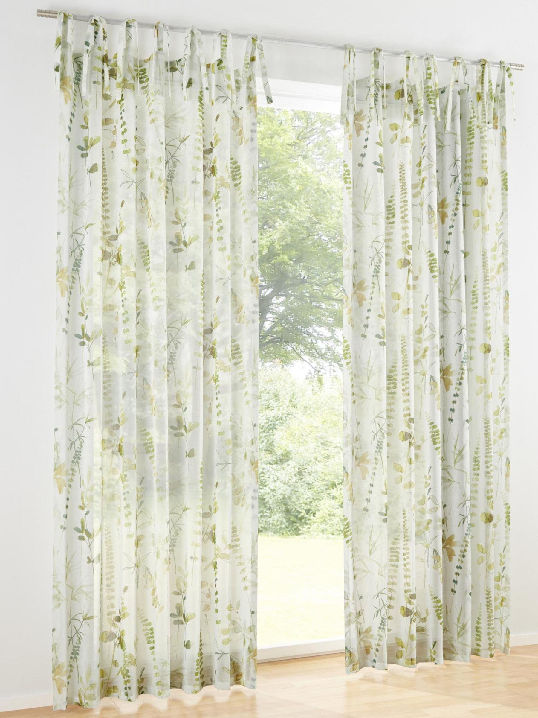 Kutti Vorhang »Jungle Schal«, (1 St.), Gardine, halbtransparent, bedruckt,  Polyester kaufen im OTTO Online Shop