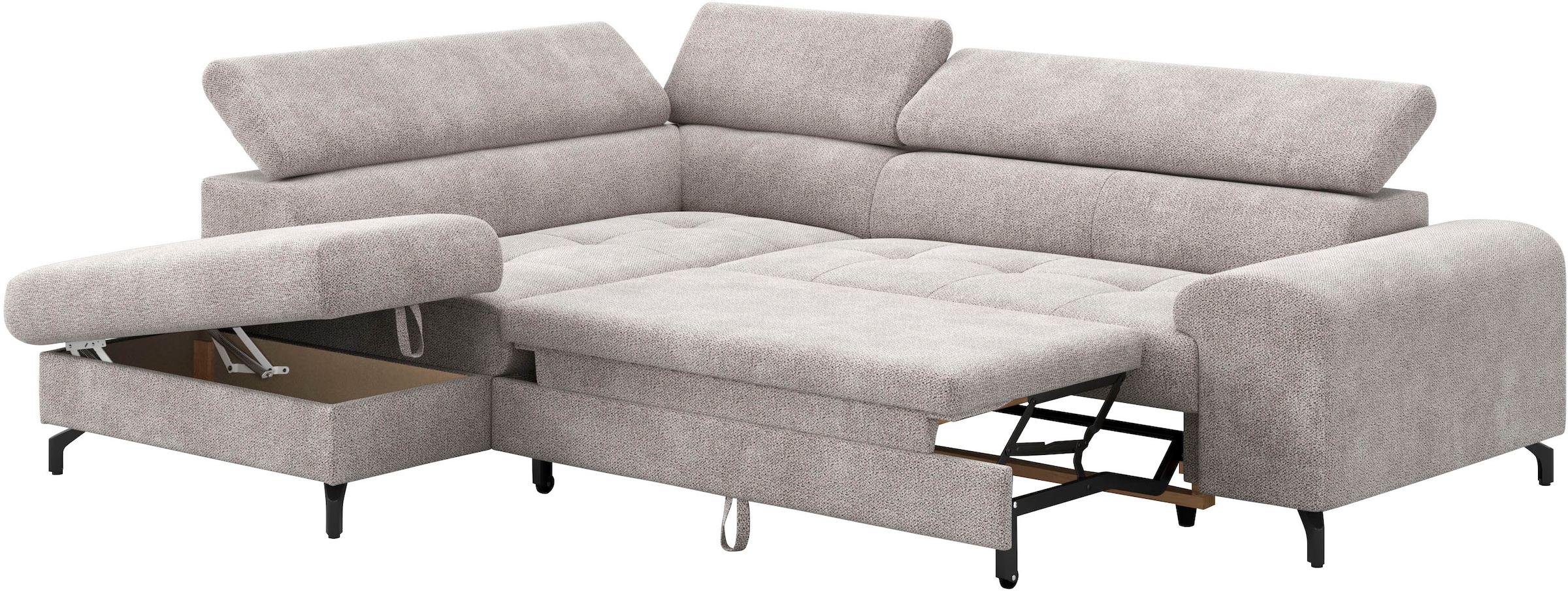 COTTA Ecksofa »Aura L-Form«, mit Schlaffunktion, Bettkasten und Kopfteilverstellung
