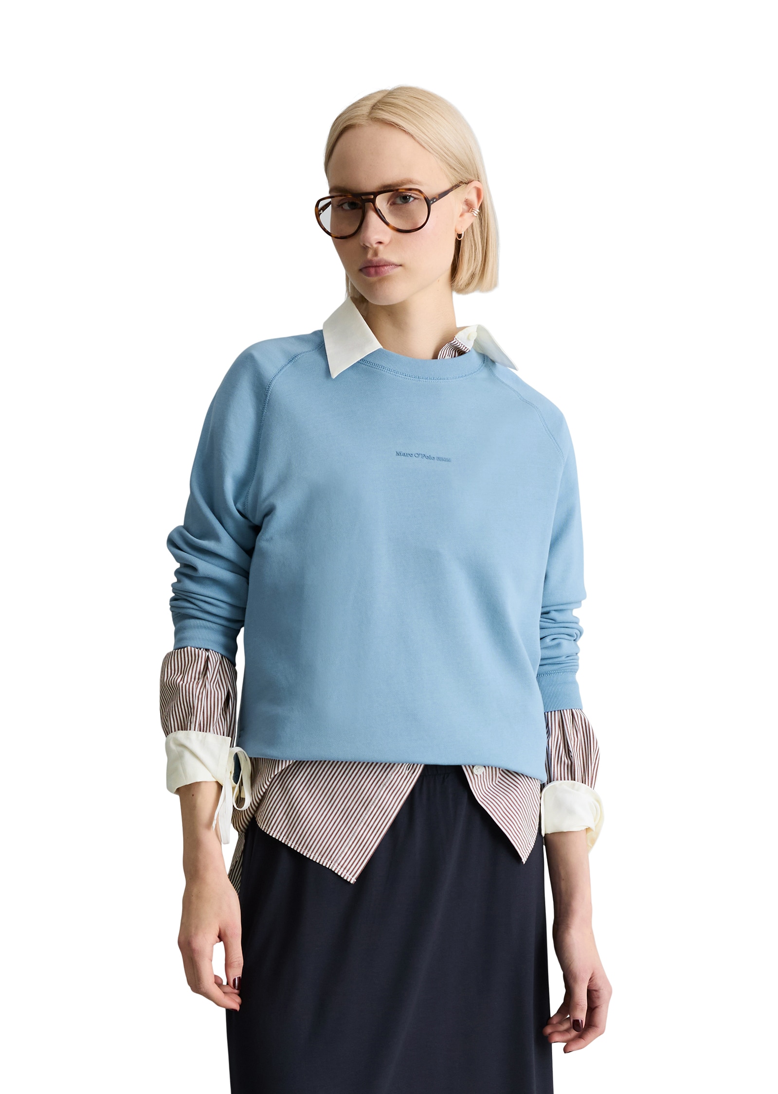 Marc O'Polo DENIM Sweatshirt , relaxed fit, aus Organic Cotton, mit Schlitzen an der Seitennaht
