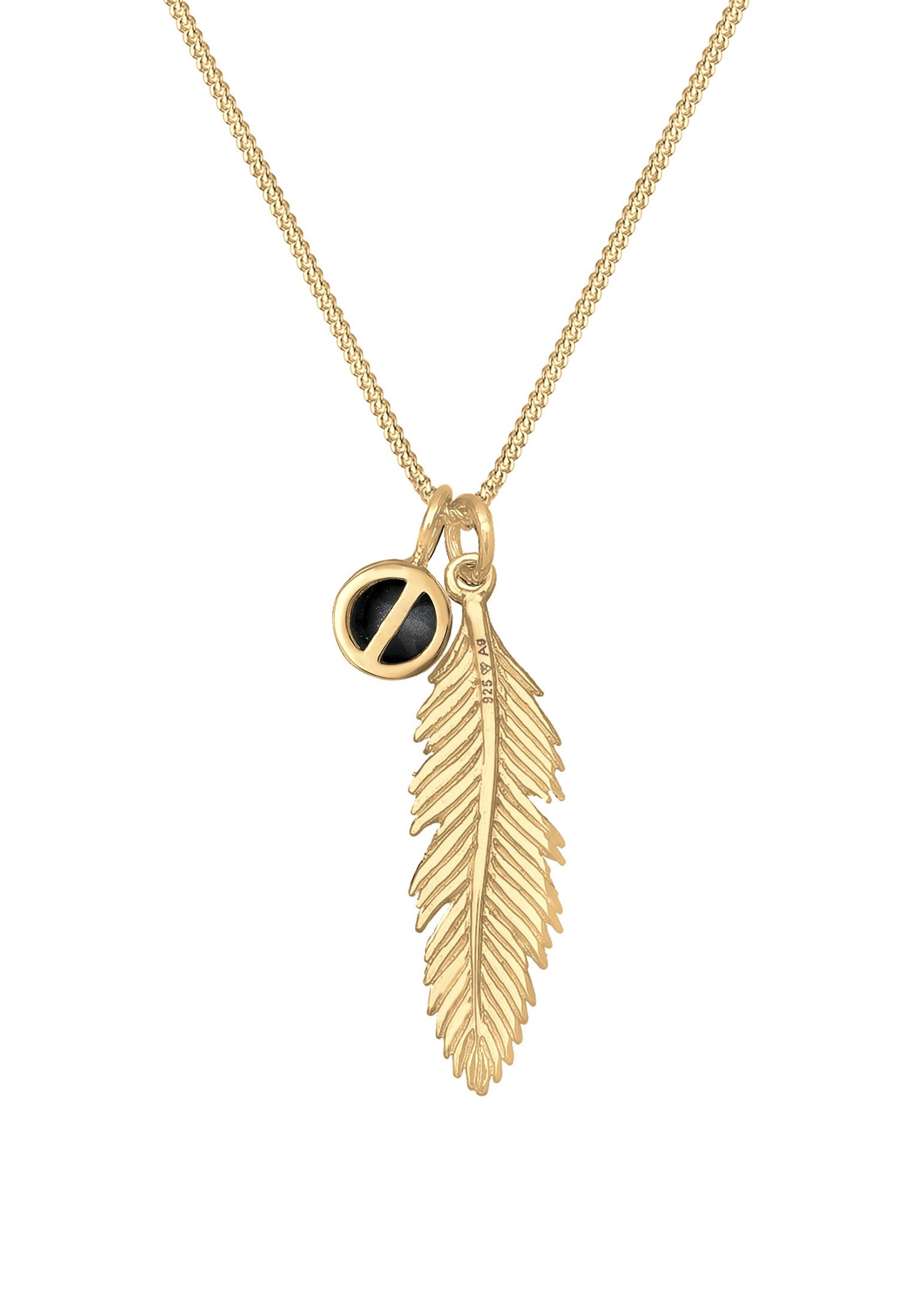 Elli Silberkette »Halskette Feder Boho 925 Silber, mit Kristallen von Swarovski®«