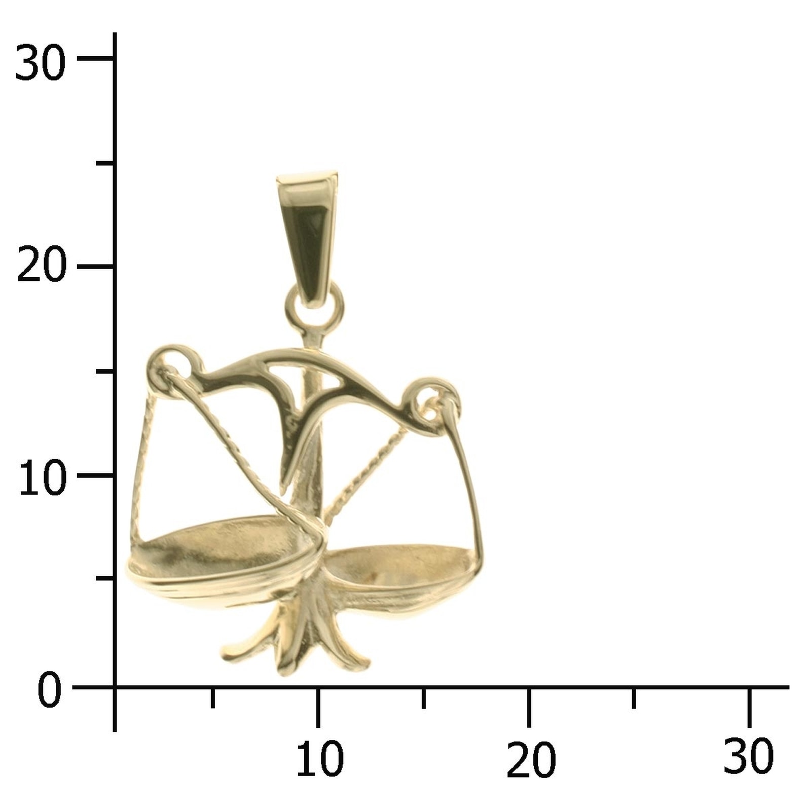 OSTSEE-SCHMUCK Kettenanhänger »- Tierkreiszeichen Waage - Gold 585/000 -,«