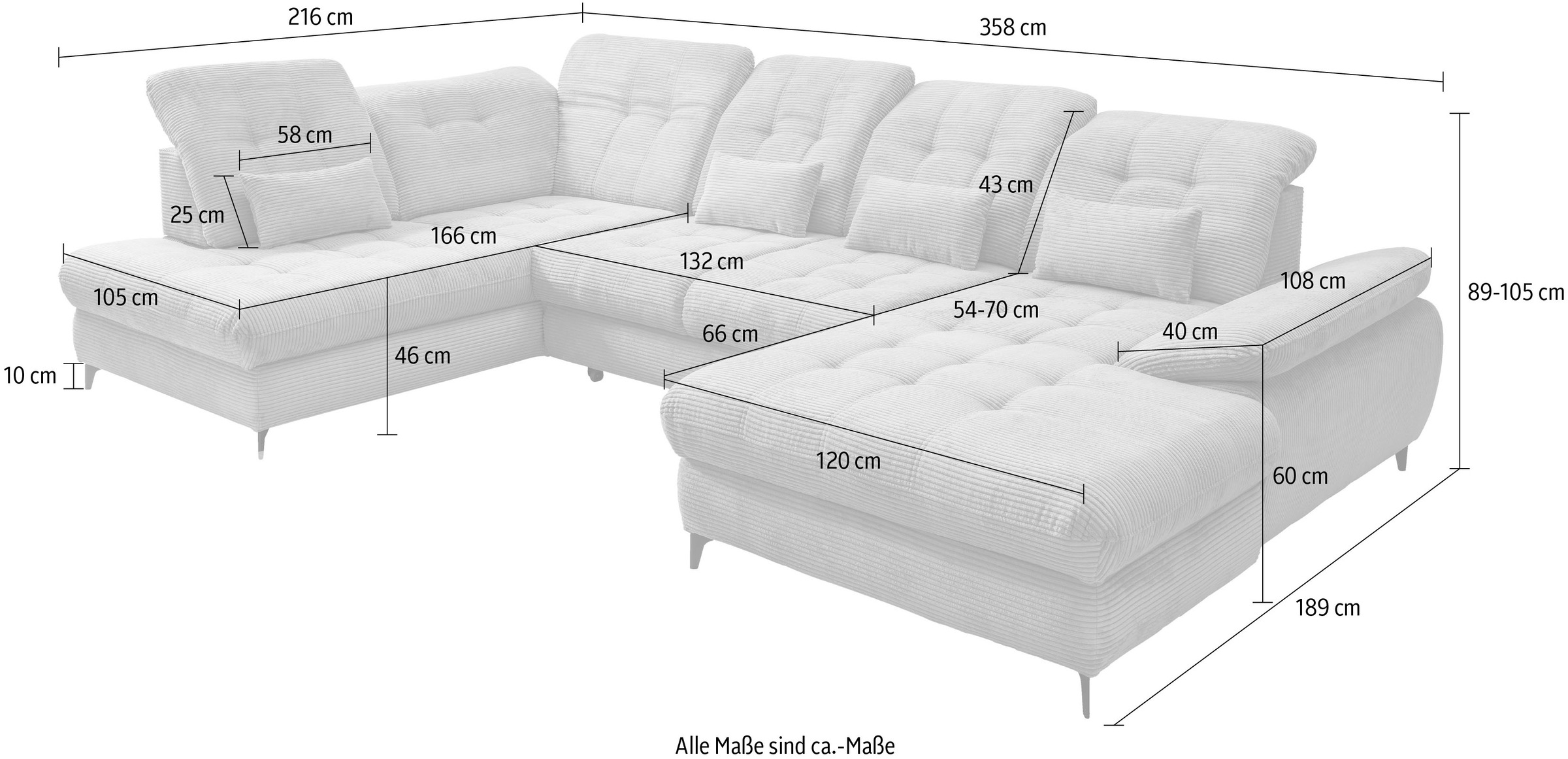 Home affaire Wohnlandschaft »Delphino«