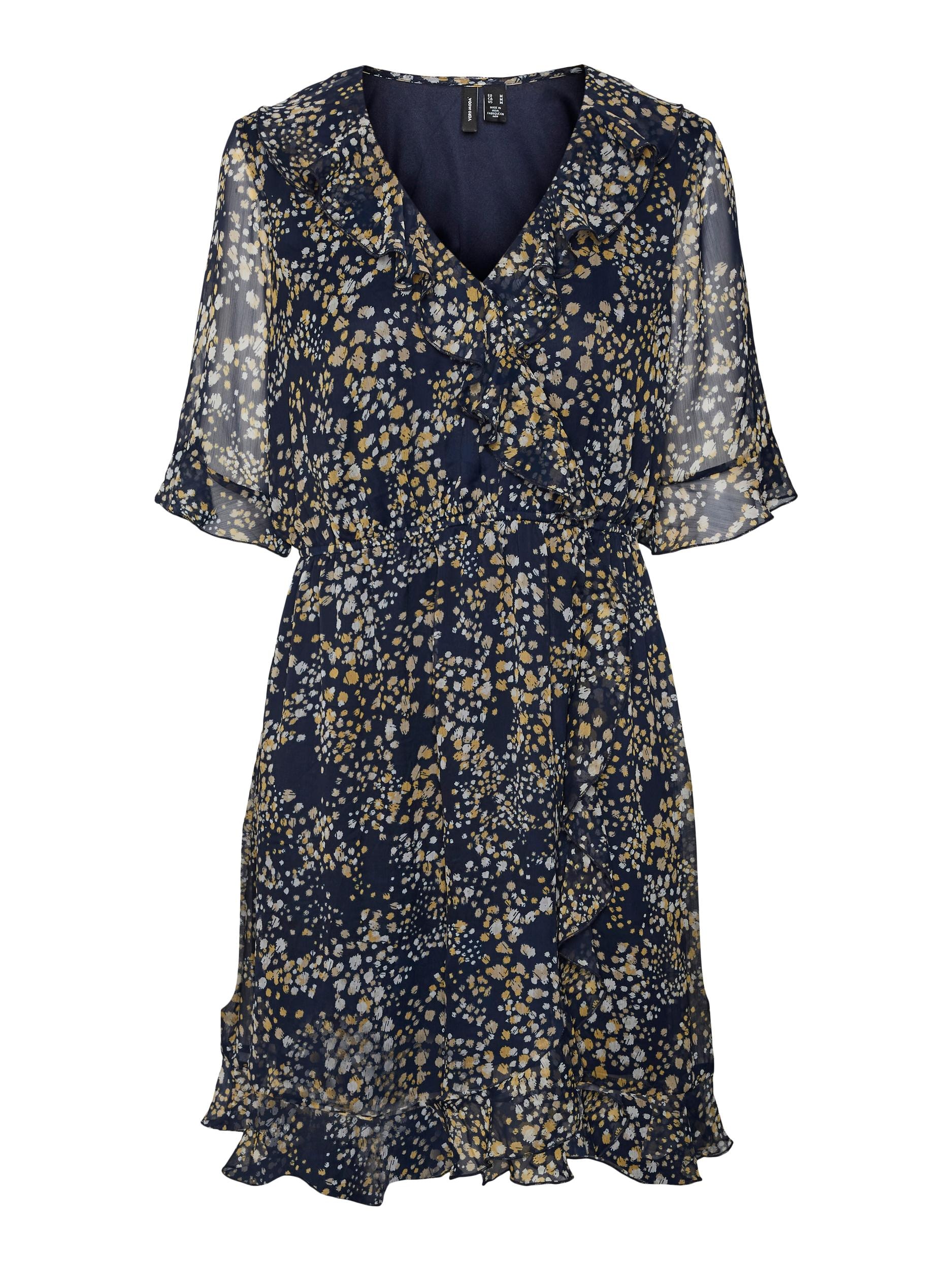 Vero Moda Blusenkleid »VMDORA KAYA 2/4 SHORT DRESS WVN GA«, mit Volant am Saum kaufen