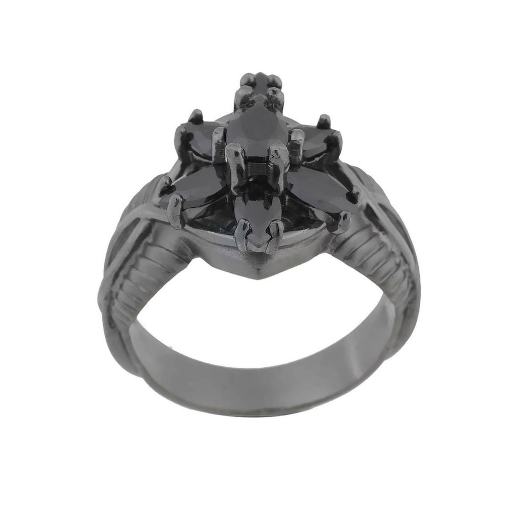 Der Herr der Ringe Fingerring »Dark Years Collection Arwens Abendstern - schwarz, 20002138«