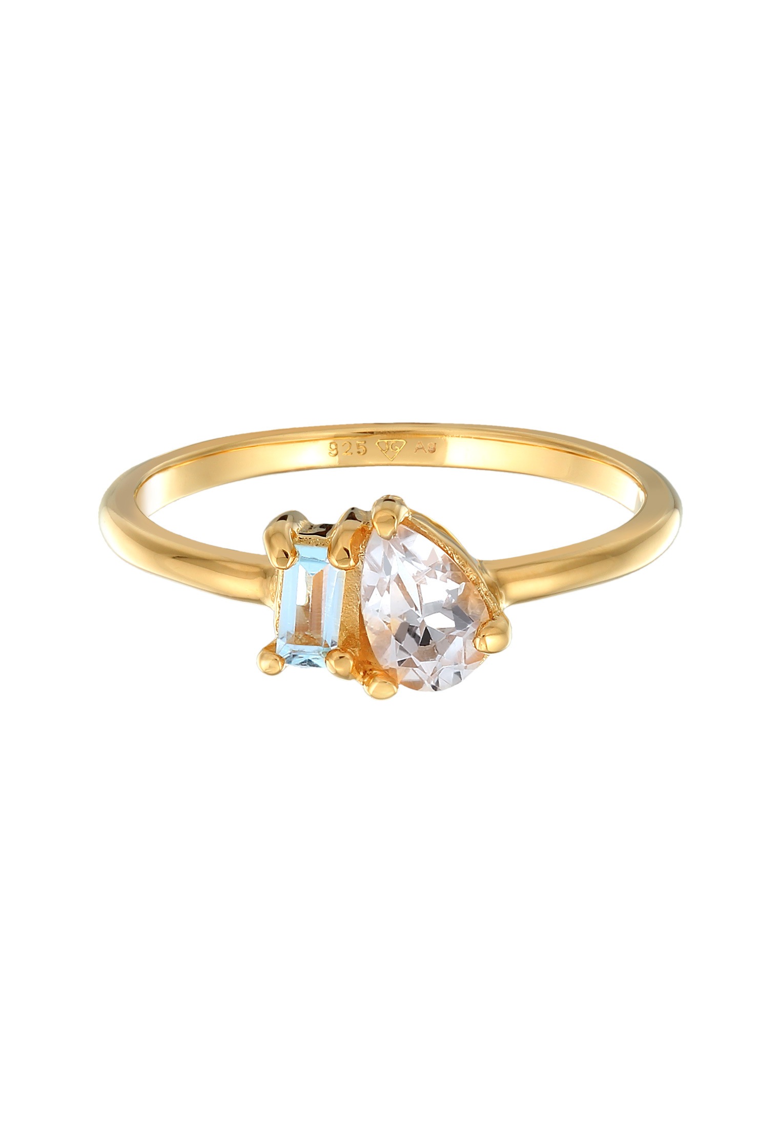 Elli Premium Silberring »Ring Topas Tropfen Elegant 925 Silber«