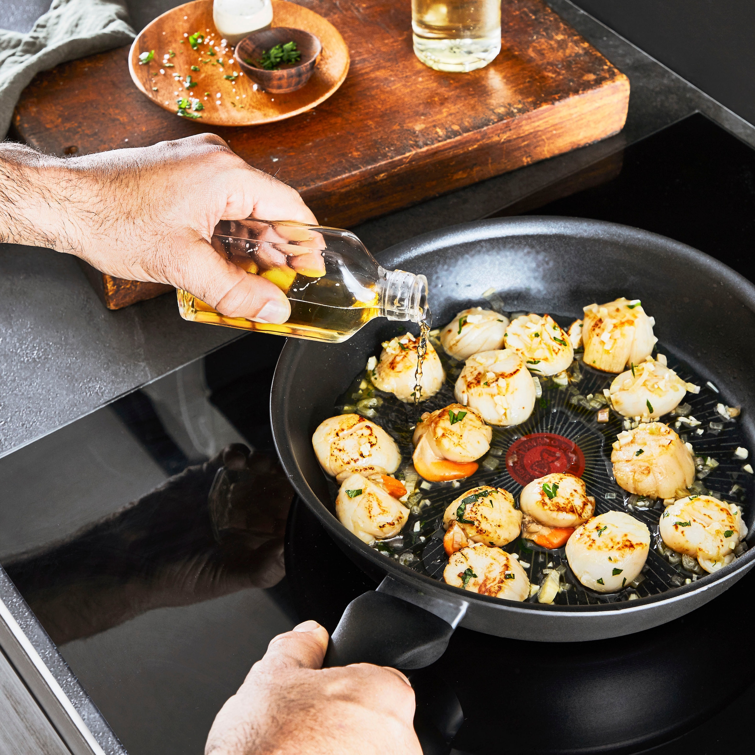 Tefal Bratpfanne »Unlimited«, Aluminium, (1 tlg.), kratzfest, Induktionspfanne, Temperaturanzeiger, Made In France