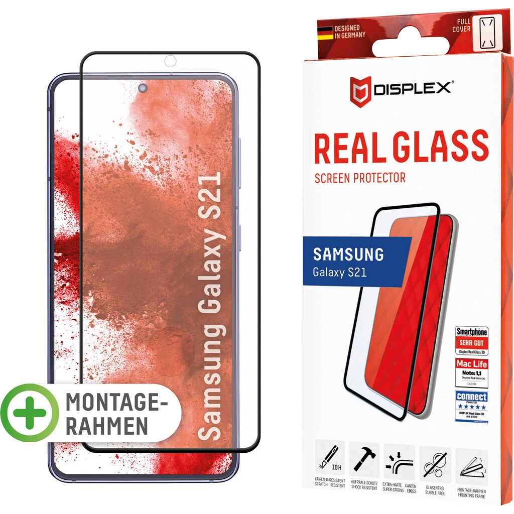 Displex Displayschutzfolie »DISPLEX Real Glass Panzerglas für Samsung Galaxy S21 5G (6,2")«, für Samsung Galaxy S21
