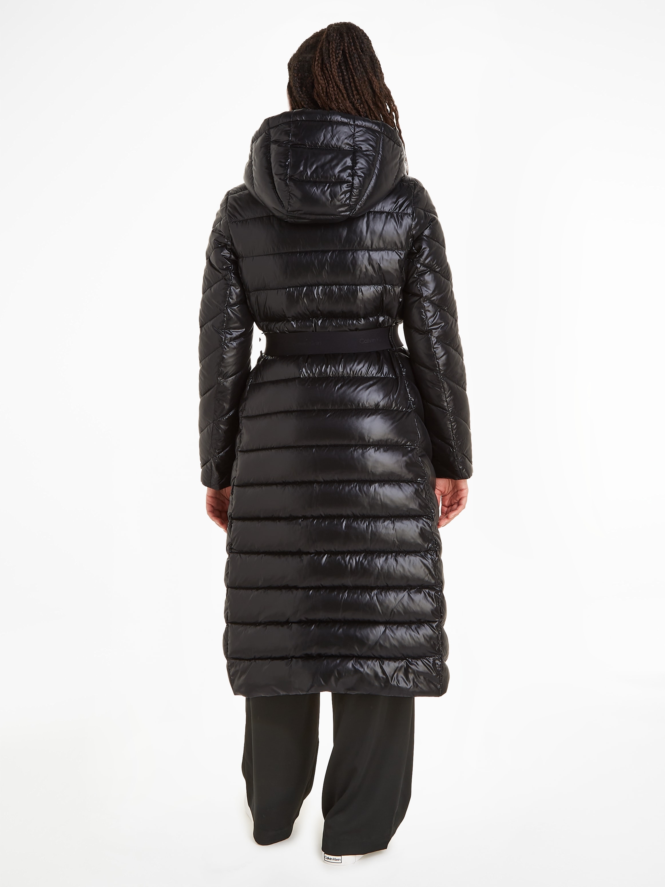 Calvin Klein Steppmantel »ESS BELTED PADDED LW MAXI COAT«, mit Markenlabel  im OTTO Online Shop