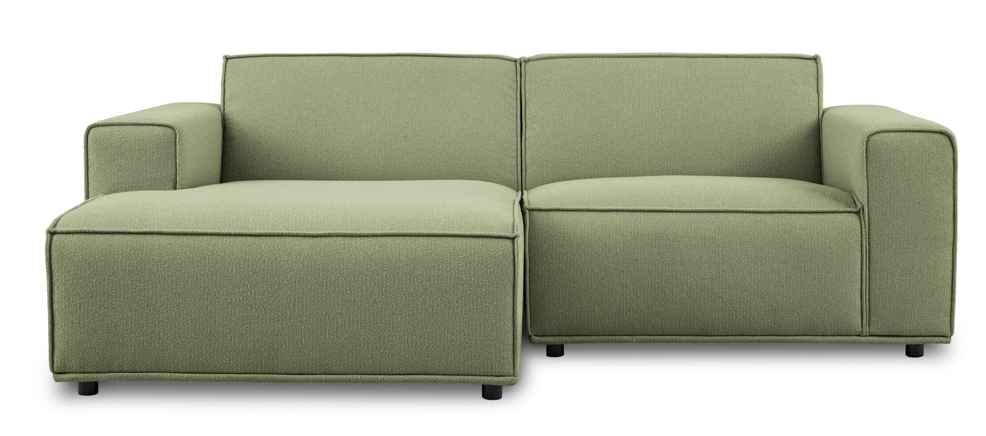 Home affaire Ecksofa »Avelin, 228 cm, L-Form, Chenille, Struktur-Boucle«, mit Wellenunterfederung, Kedernaht, bodentief, Skandi-Design