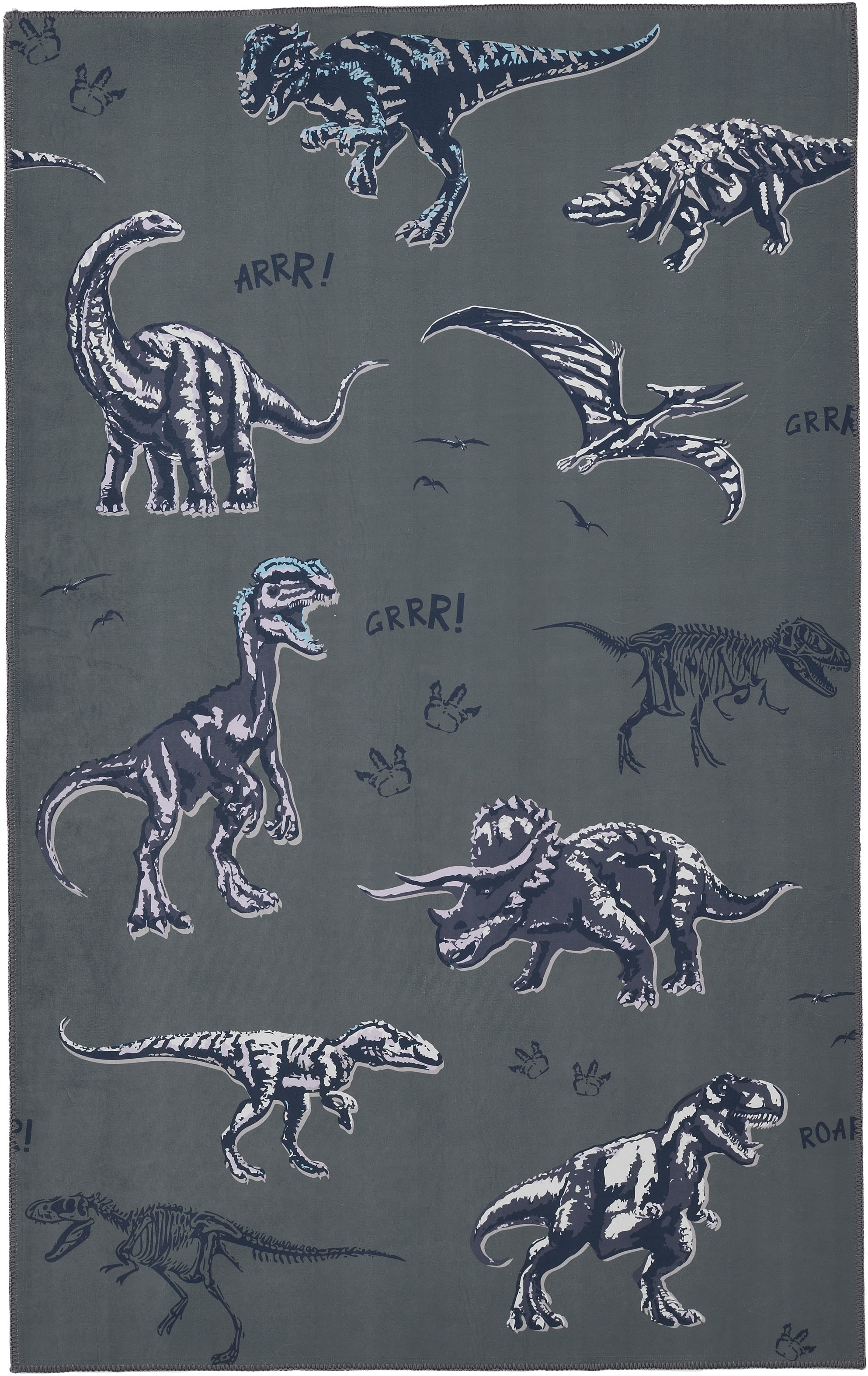 Böing Carpet Kinderteppich »T-Rex World 830«, rechteckig, 6 mm Höhe, Motiv Dinosaurier