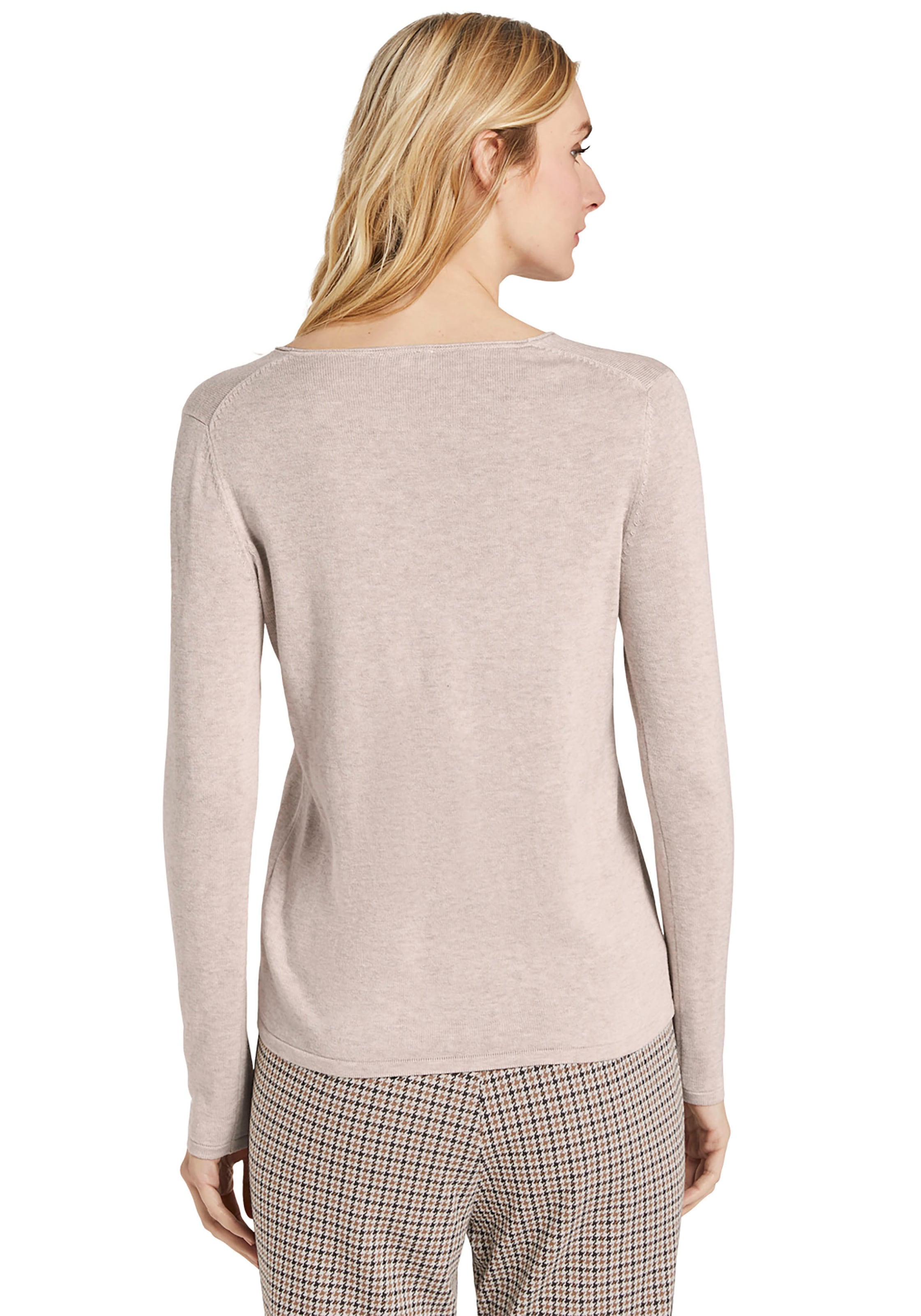 TOM TAILOR V-Ausschnitt-Pullover, aus Feinstrick