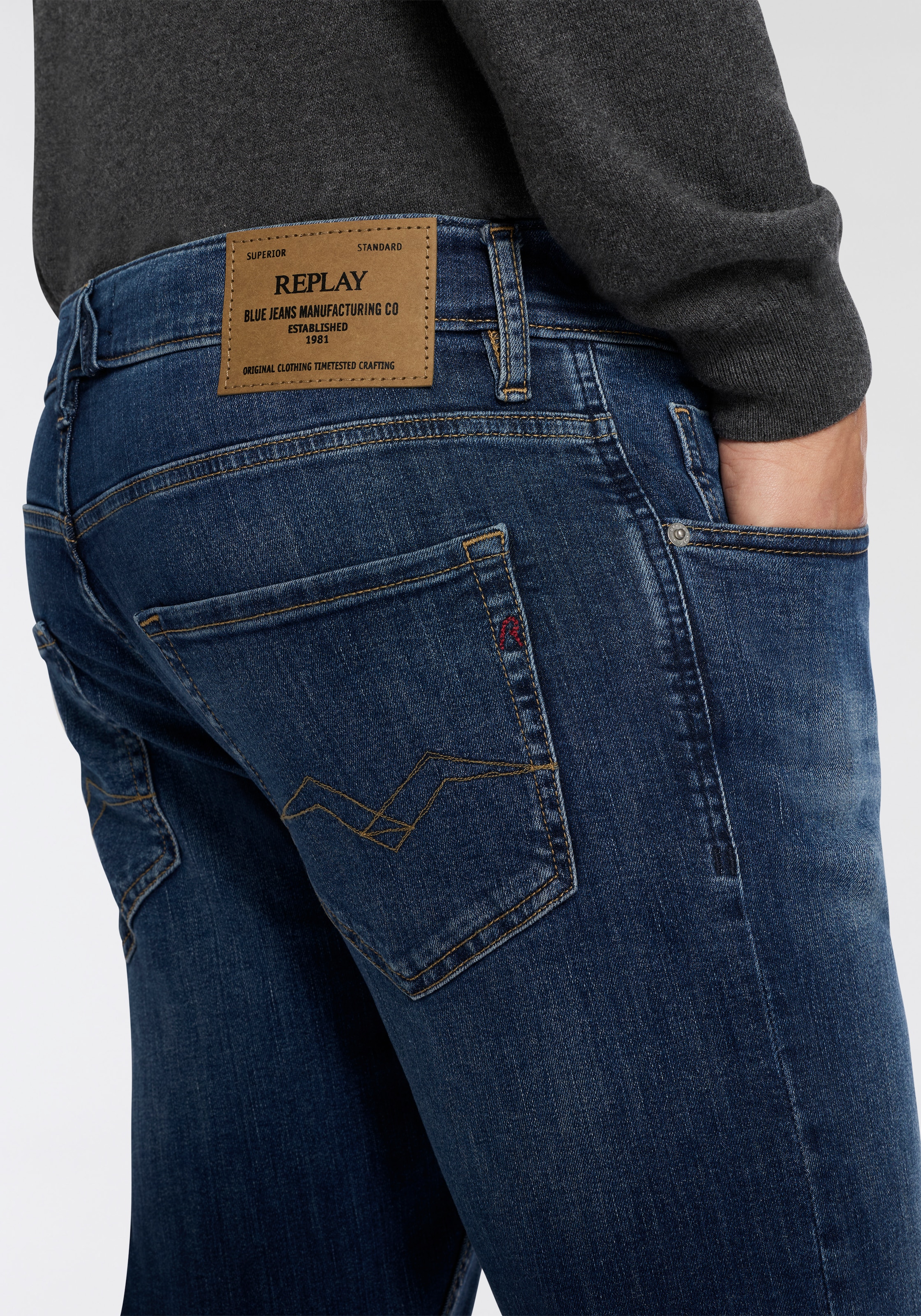 Replay Slim-fit-Jeans »MICKYM« Tapered, 5-Pocket-Stil