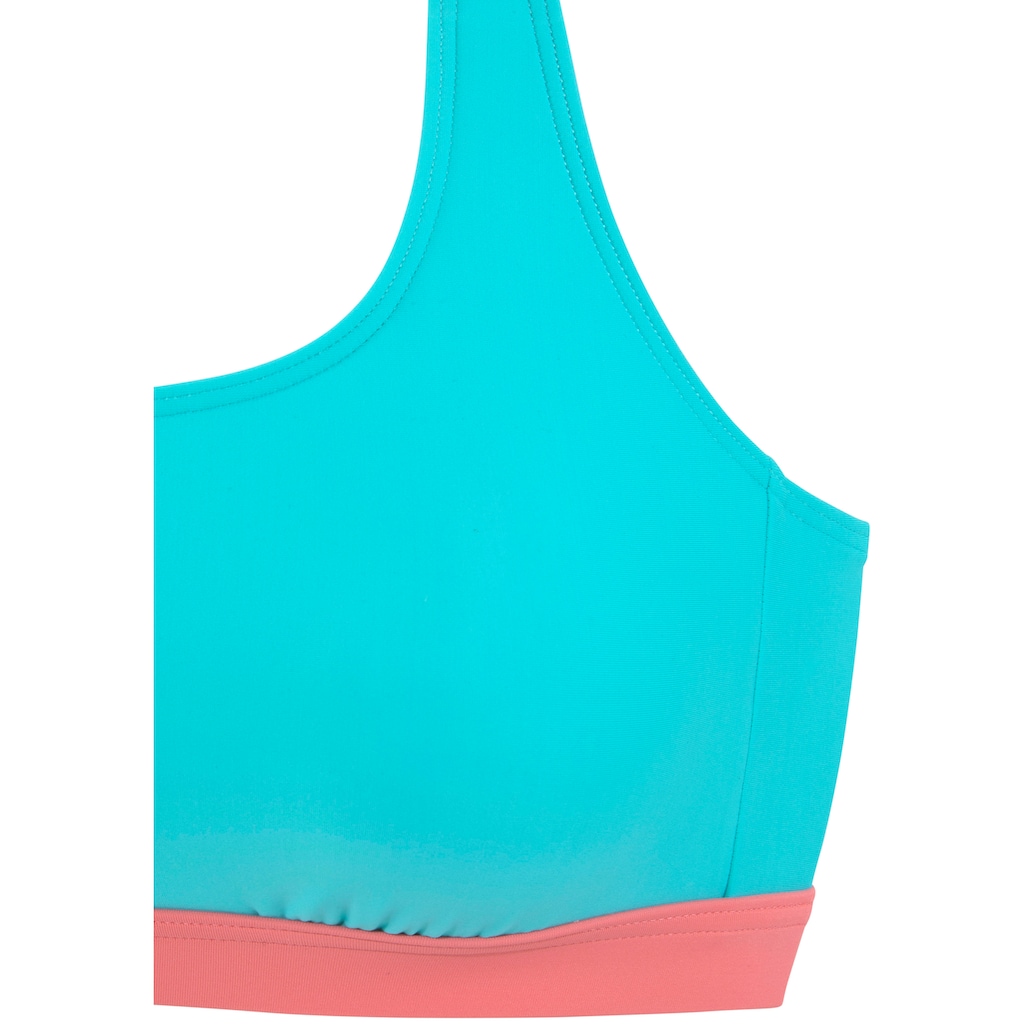 LASCANA ACTIVE Bustier-Bikini-Top »Janni«, mit kontrastfarbenen Details